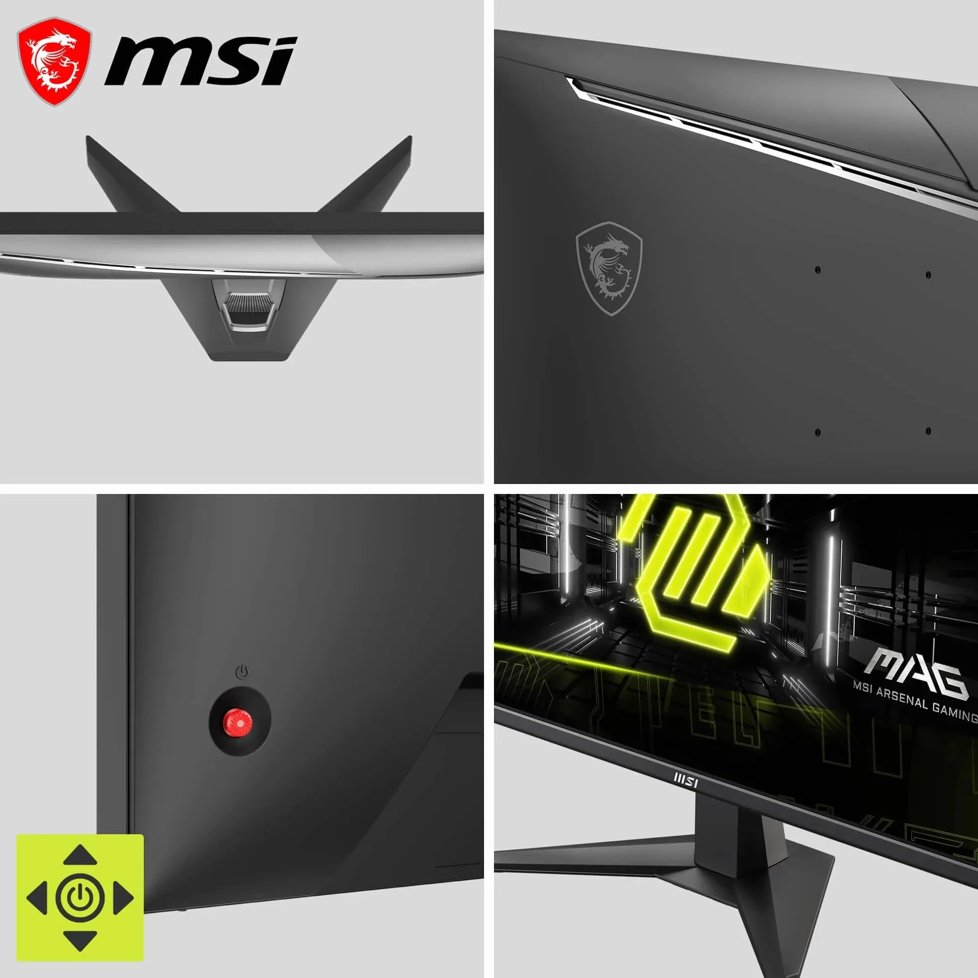 msi MAG 275FA E20 Monitor Gaming 27" FHD 1920x1080 Rapid IPS, 200 Hz, 0,5 ms, HDR Ready, Adaptive Sync, Eye Care, AI Vision, HDMI 2.0b, DP 1.2a, senza cornice, compatibile VESA