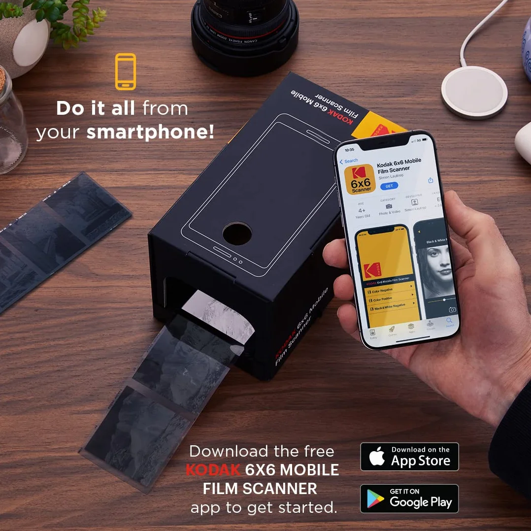 KODAK 6x6 Scanner mobile per pellicole 120/220, conversione diapositive e negativi su smartphone