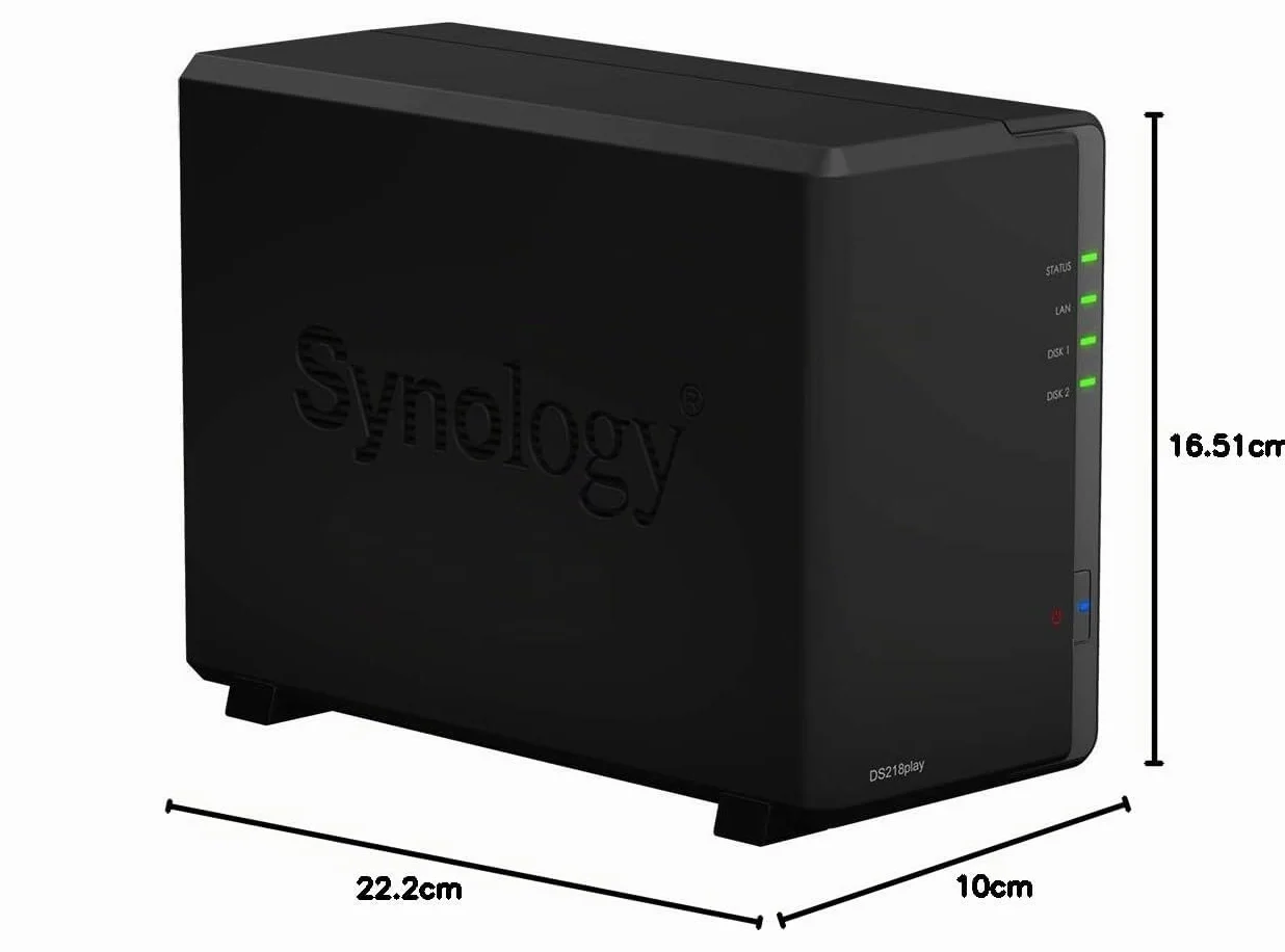 Synology DS218play 2 Bay Desktop NAS Enclosure
