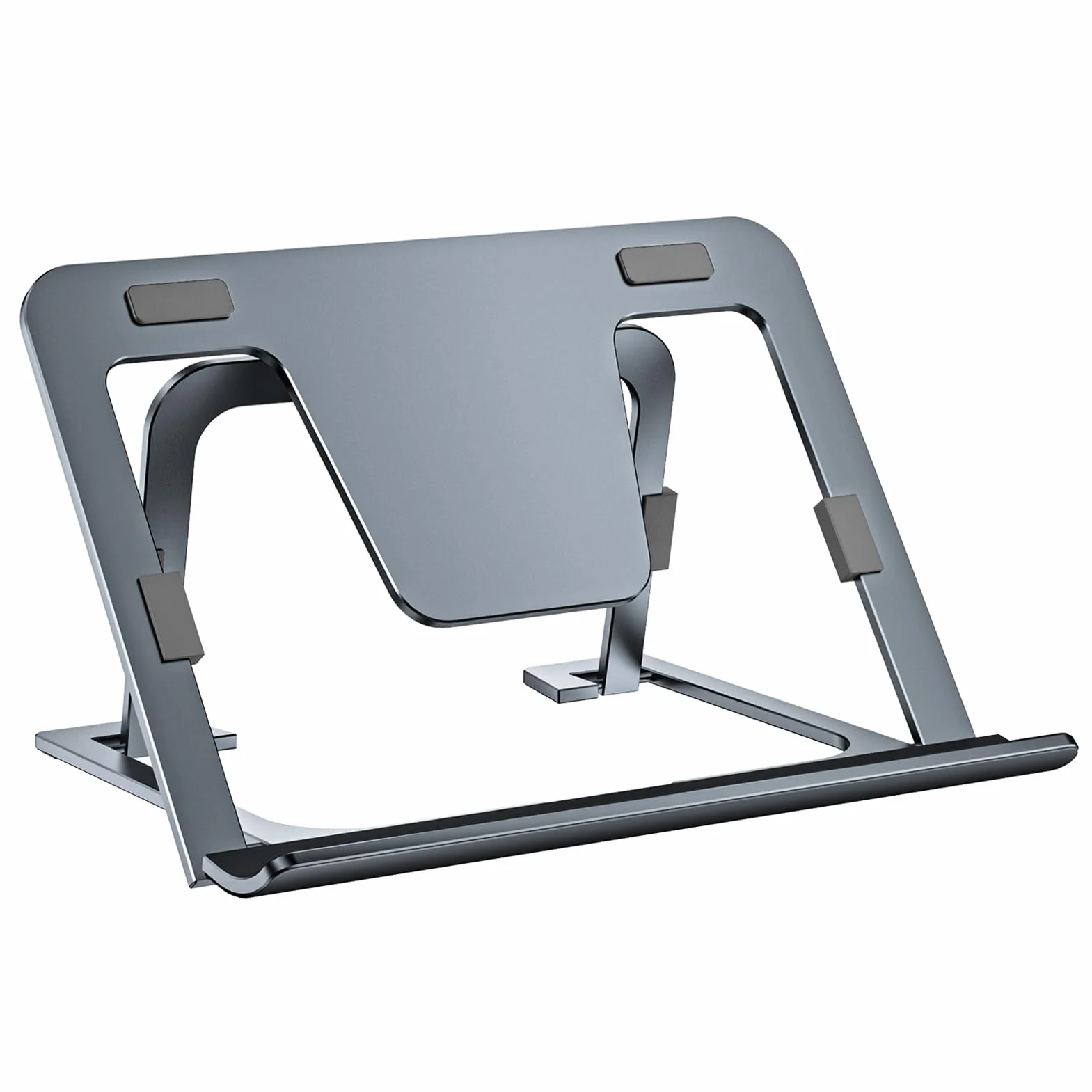 Supporto Tablet Regolabile Pieghevole in Alluminio Portatile per Tavolo Compatibile iPad Pro Air Mini Samsung Tab Surface Pro Kindle Fire 7-13" Grigio