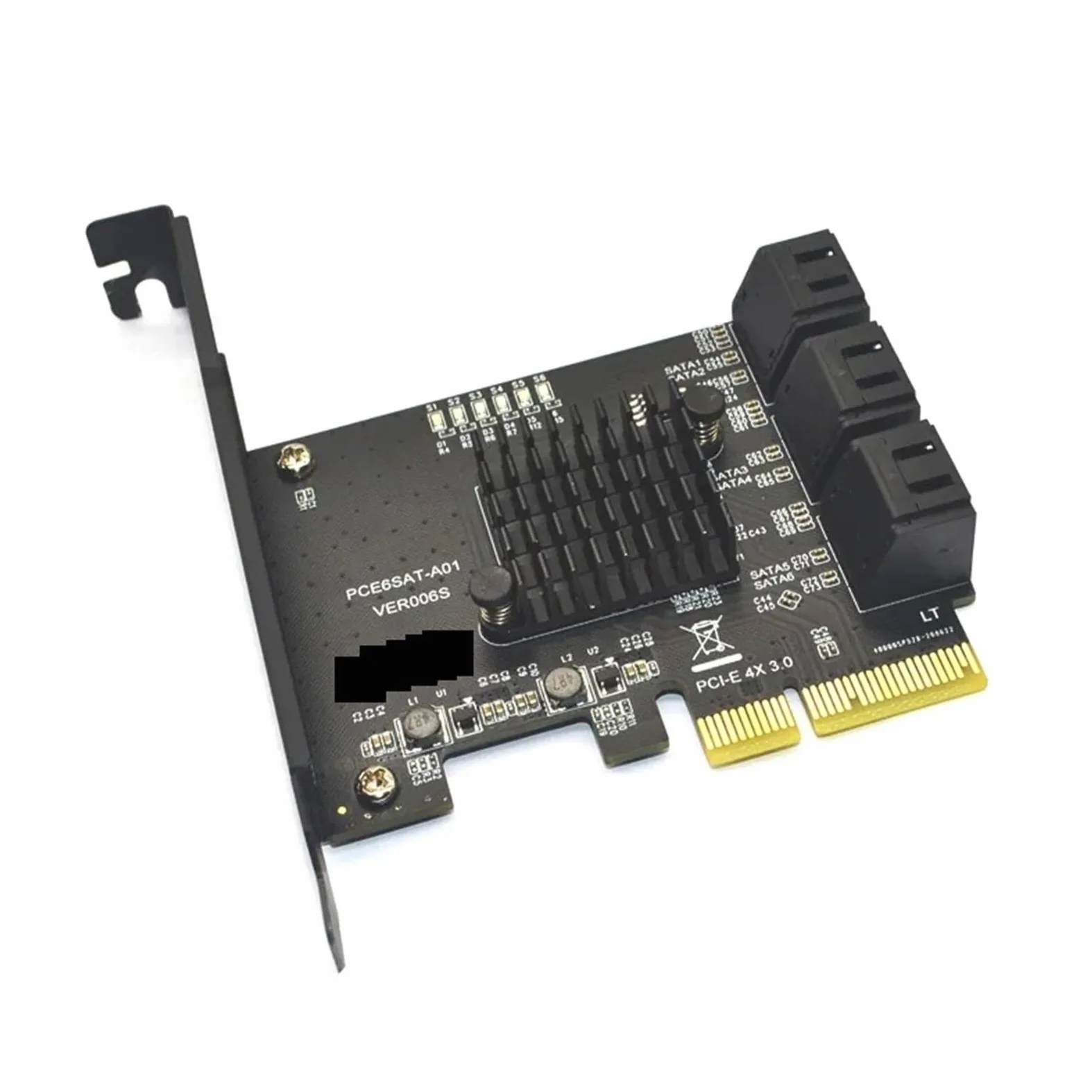 SATA3.0 PCIe Controller PCI-e Adattatore PCI e for HDD ASMedia ASM1166 Scheda di espansione 6 porte da 3.0 a PCI Express x4