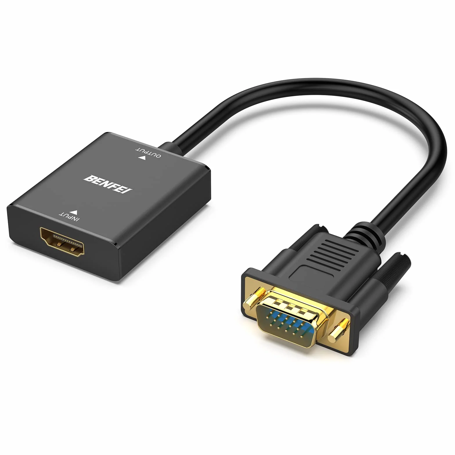 BENFEI Adattatore HDMI a VGA 3.5 mm jack audio, Unidirezionale, Femmina a Maschio, Compatibile con TV Stick Laptop PC Raspberry Pi Roku Xbox