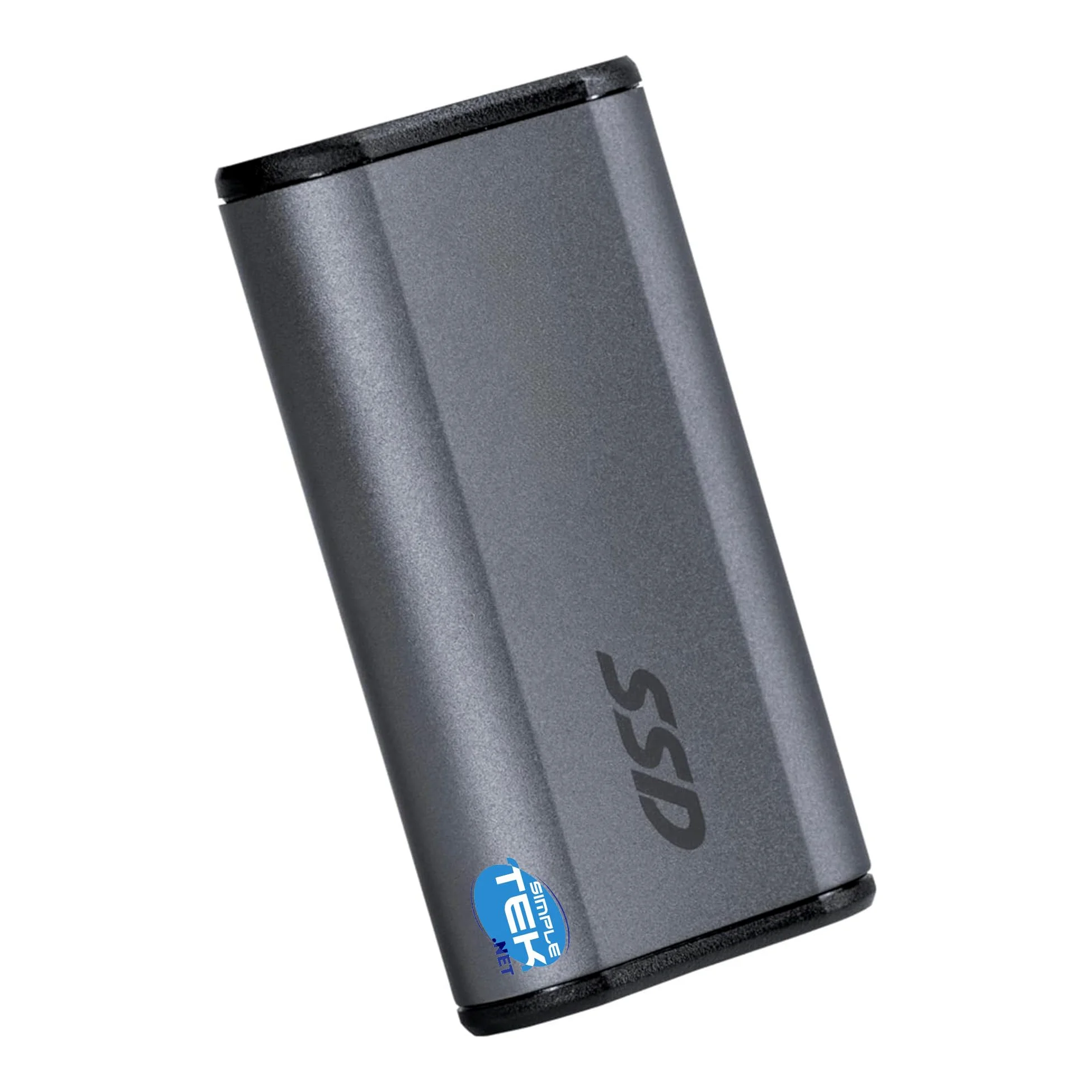 SIMPLETEK - Mini SSD Esterno Portatile 500 GB Grigio - USB 3.1, Cavo adattatore da USB-C a USB-A e Foro Portachiavi