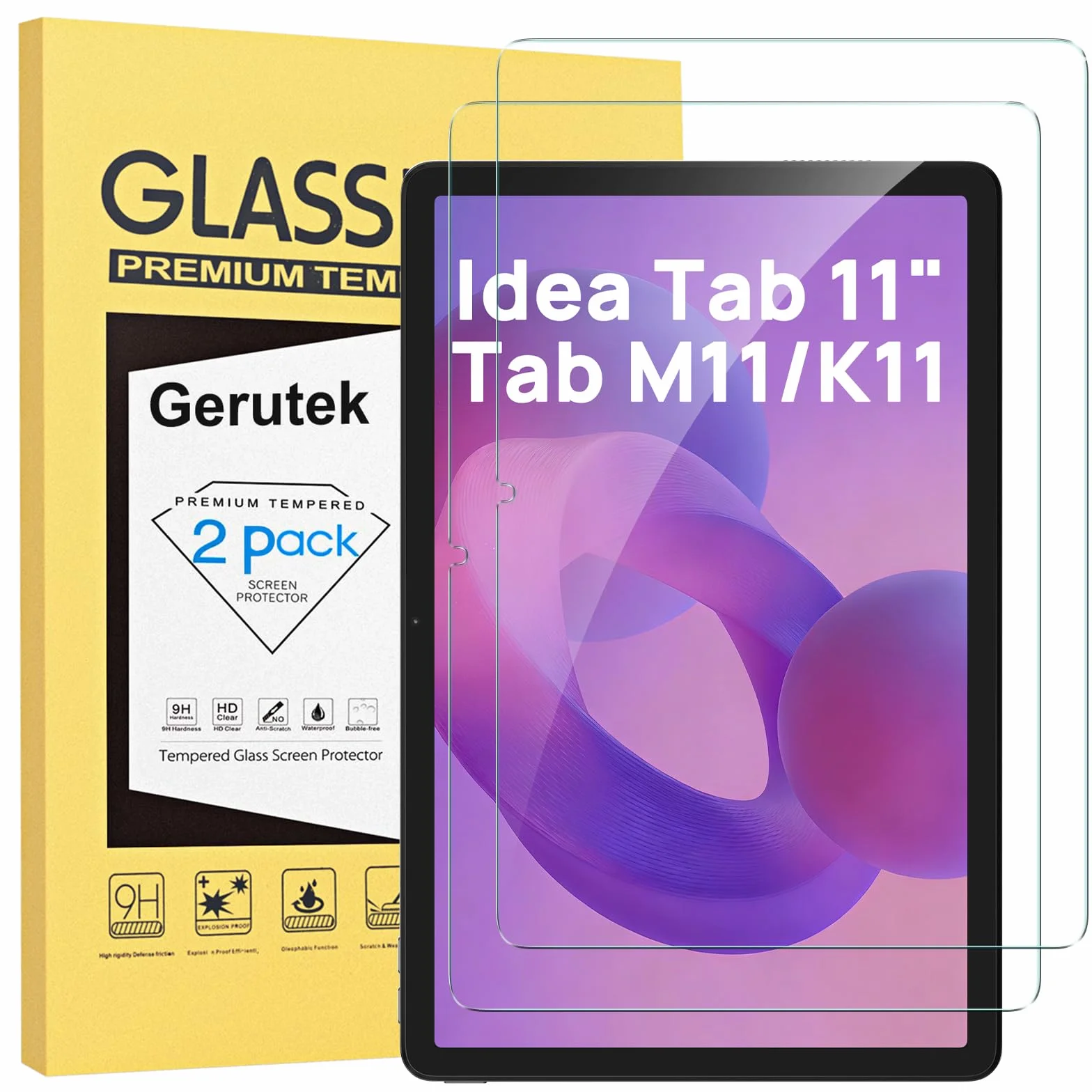 Pellicola Protettiva per Lenovo Tab M11 K11 Idea Tab 11 Pollici Xiaoxin Pad 11 Vetro Temperato 2 Pezzi
