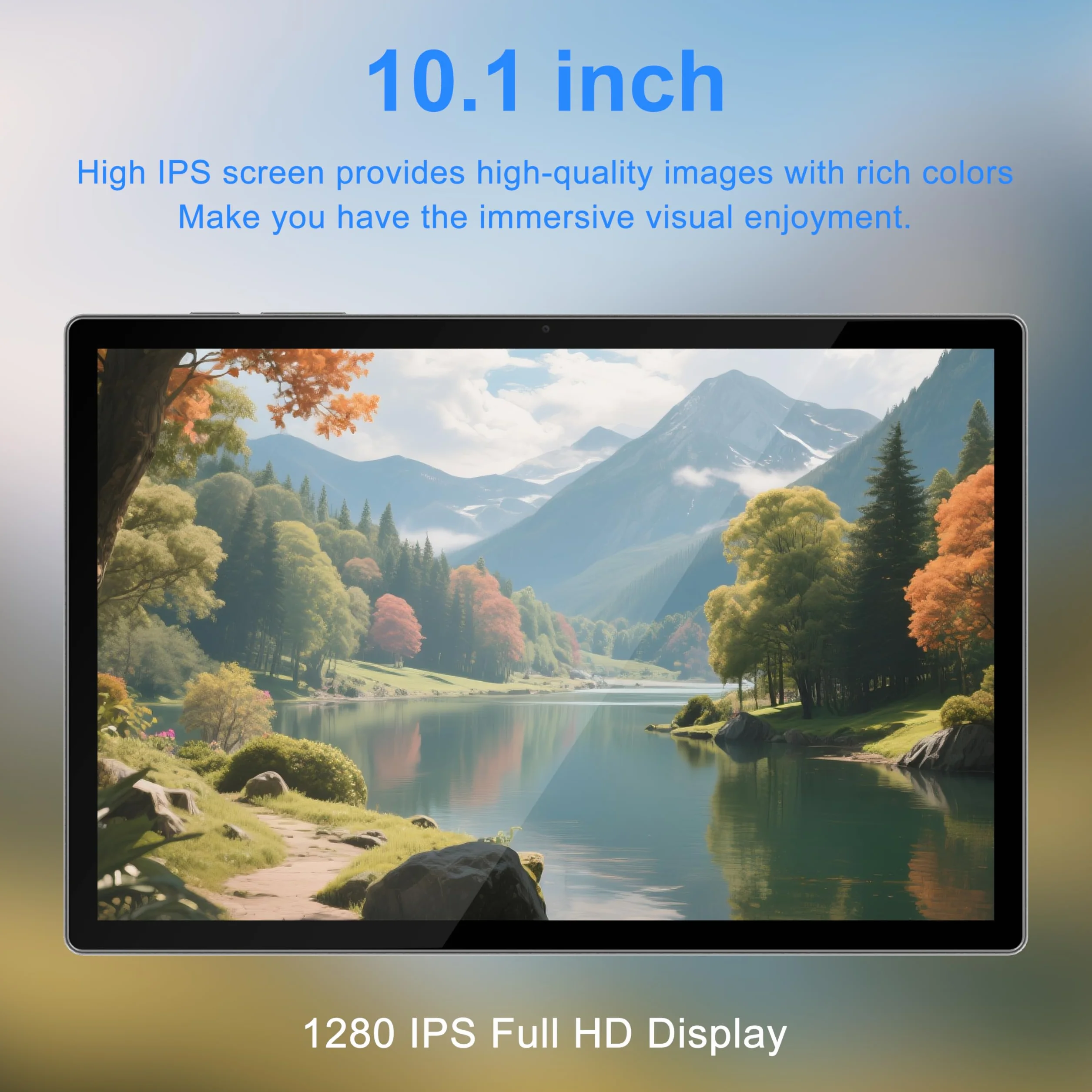 Tablet Android 15, tablet da 10 pollici con custodia, processore quad-core, fotocamera frontale 5.0MP + fotocamera posteriore 8.0MP, 5000mAh Bluetooth IPS, tablet Wi-Fi