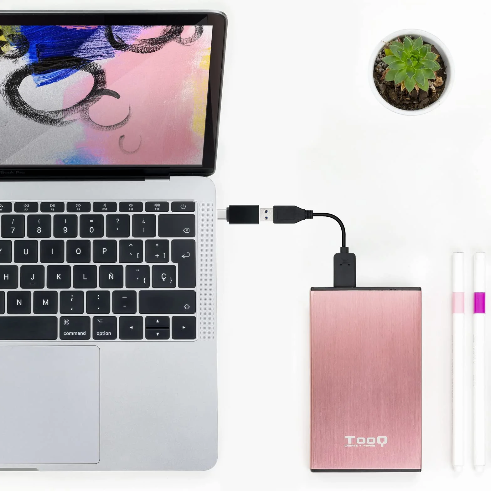 Nanocable 10.02.0010 - Adattatore USB-C verso USB 3.1, USB-C/M-USB-A/H, Alluminio, Noir
