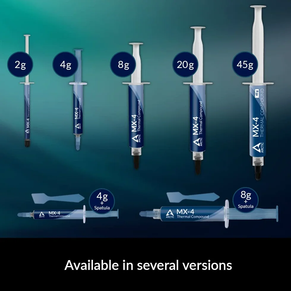 ARCTIC MX-4 (Spatolina incl., 8 g) Premium Performance Pasta Termica CPU CPUper tutti i processori (CPU, GPU - PC, PS4,), conducibilità termica molto alta, lunga durabilità, thermal paste