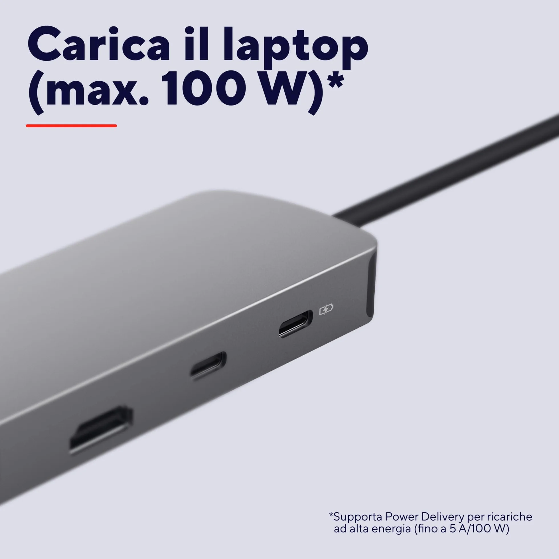 Trust Vylor Hub USB C 8-in-1 Adattatore HDMI 4K@60Hz, Gigabit Ethernet, Lettore di Schede MicroSD/SD, USB-C USB-A, Porta di Ricarica 100W, Docking Station PC Computer Portatili Dell HP MacBook