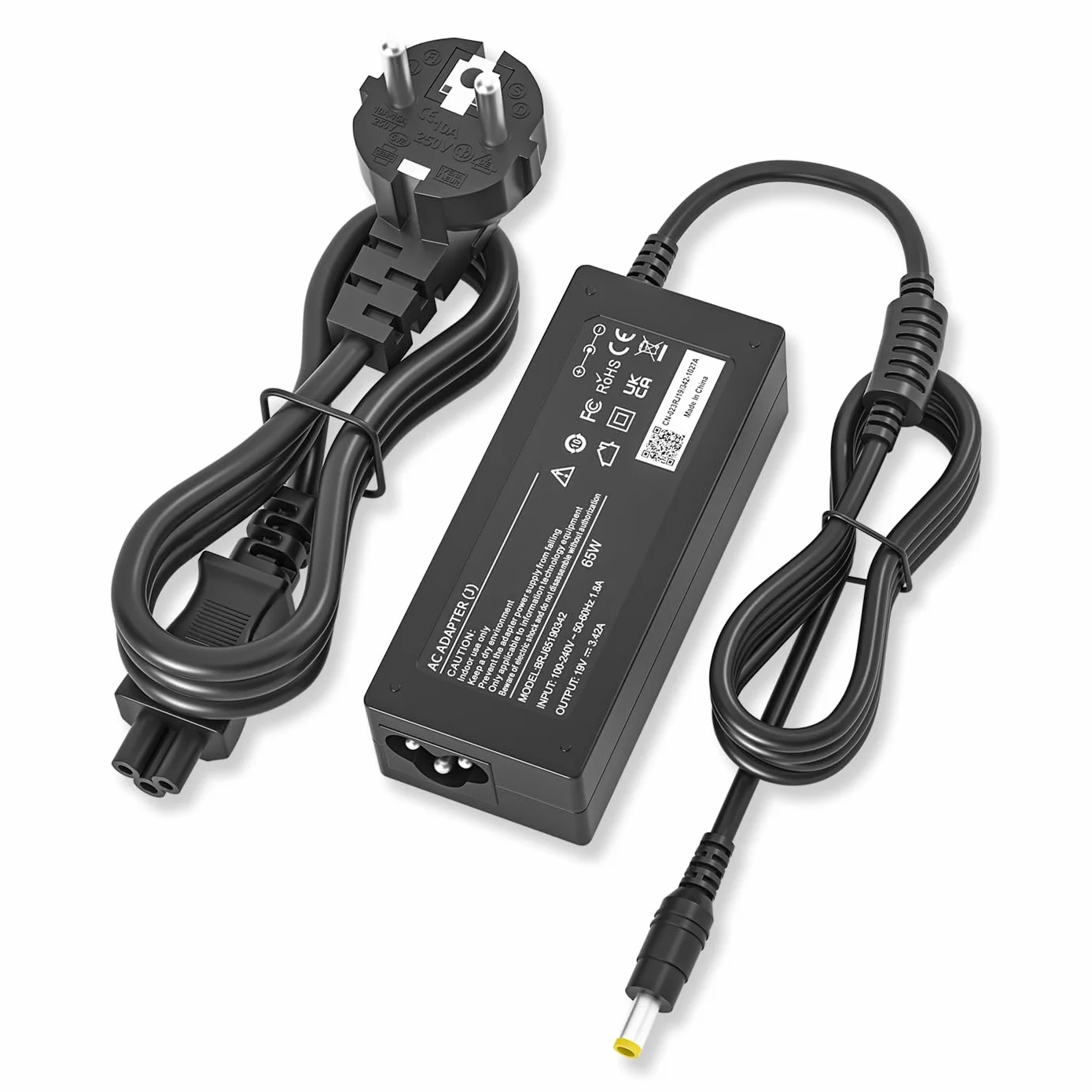 65W Caricatore per Acer, Alimentatore Caricabatterie per Acer Aspire 1 3 5 E1 E5 E15 ES1 V3 V5 V7 R3 R7 A114-31 A114-32 A314-31 A315 A515 A515-43 5250 5332 5349 5532 5534 N17Q4 PC Portatile