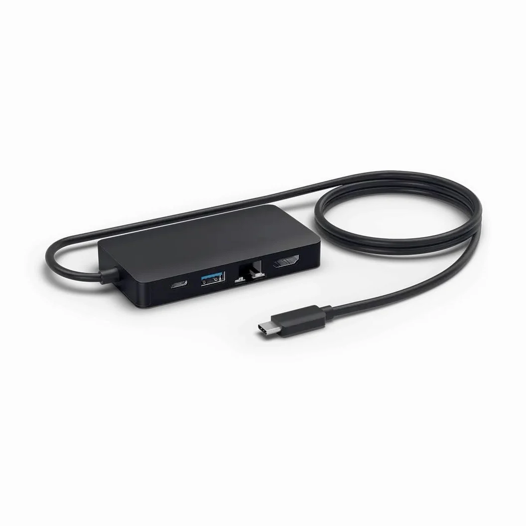 Jabra PanaCast USB-C Hub (14207-60) con alimentatore da 45 W, docking station per sistemi di videoconferenza PanaCast, 1 USB-C (ricarica PD), 2 USB-A, Ethernet, HDMI, VGA (rinnovato)