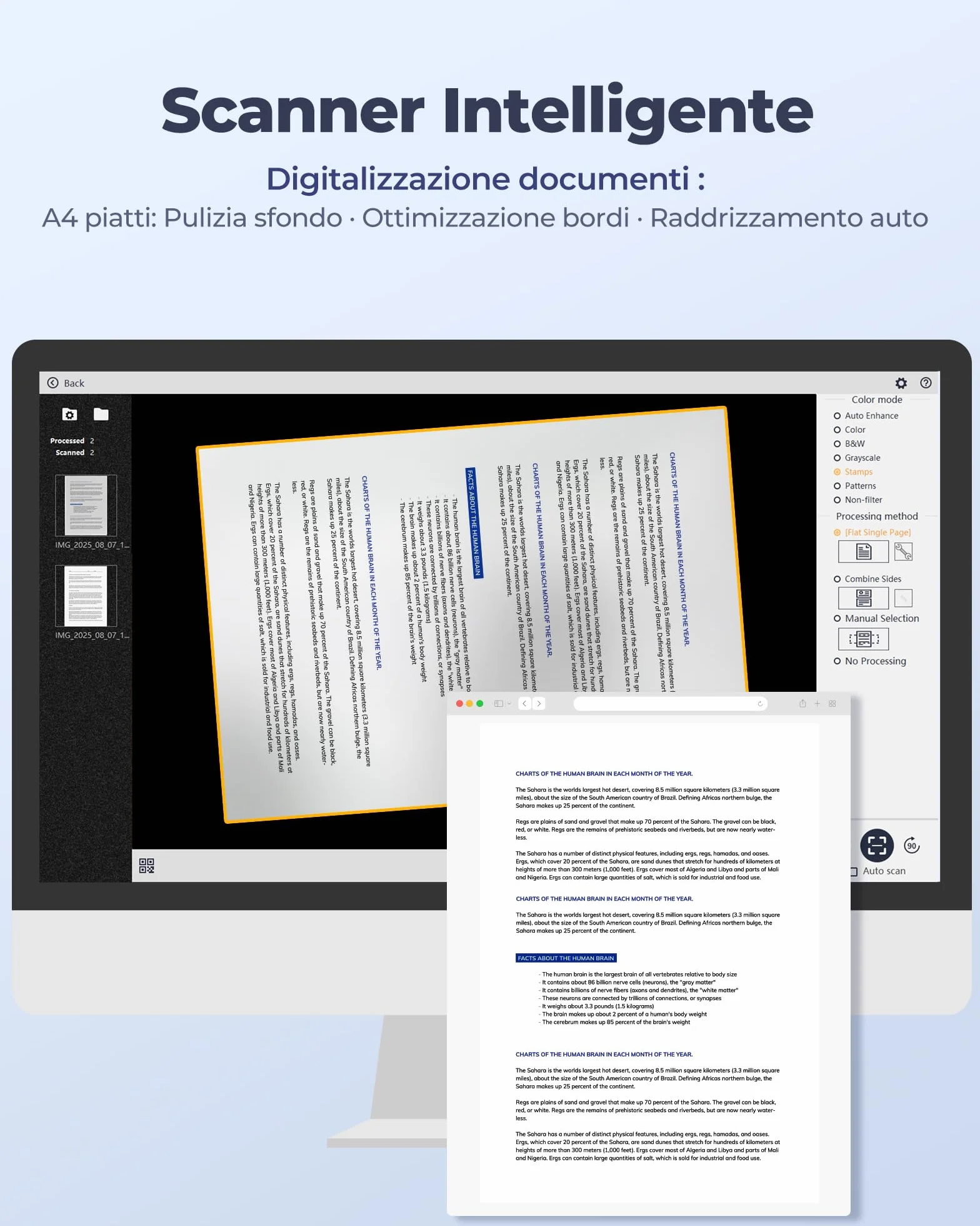 CZUR Lens 1200 Pro Scanner Documenti 12MP Alta Risoluzione A4 330DPI Multilingue OCR Windows macOS