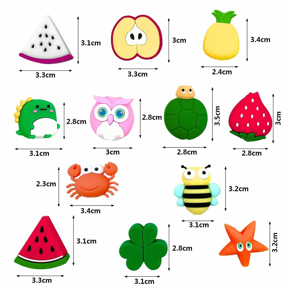 Confezione da 12 protezioni per cavi a forma di frutta, per chomper, masticatori, amici, accessori per cellulare, cavo di ricarica USB