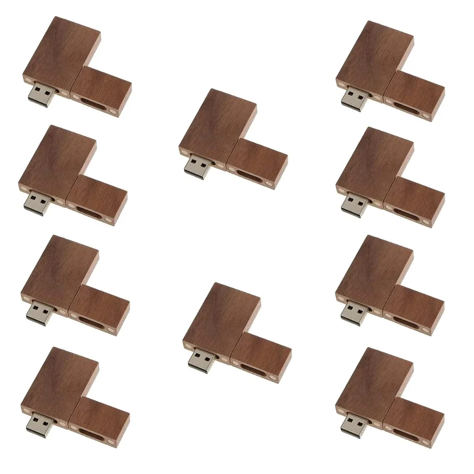 A Plus+ L'elegante collezione di 10 chiavette USB in legno personalizzate da 64GB