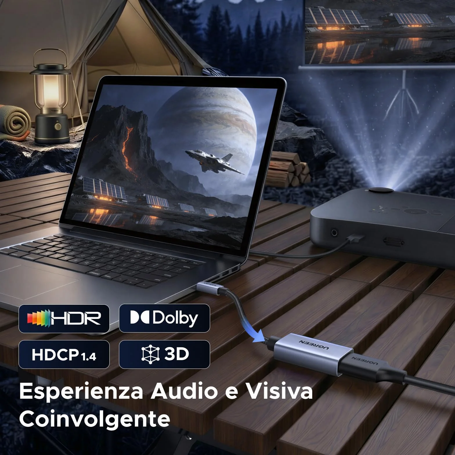 UGREEN Adattatore 4K 30Hz da Mini DisplayPort a HDMI Thunderbolt 1/2 Unidirezionale Convertitore da Mini DP a HDMI 2K 60Hz 1080P 120Hz compatibile con Mac Mini MacBook Air Pro monitor HDTV (1 Pezzo)