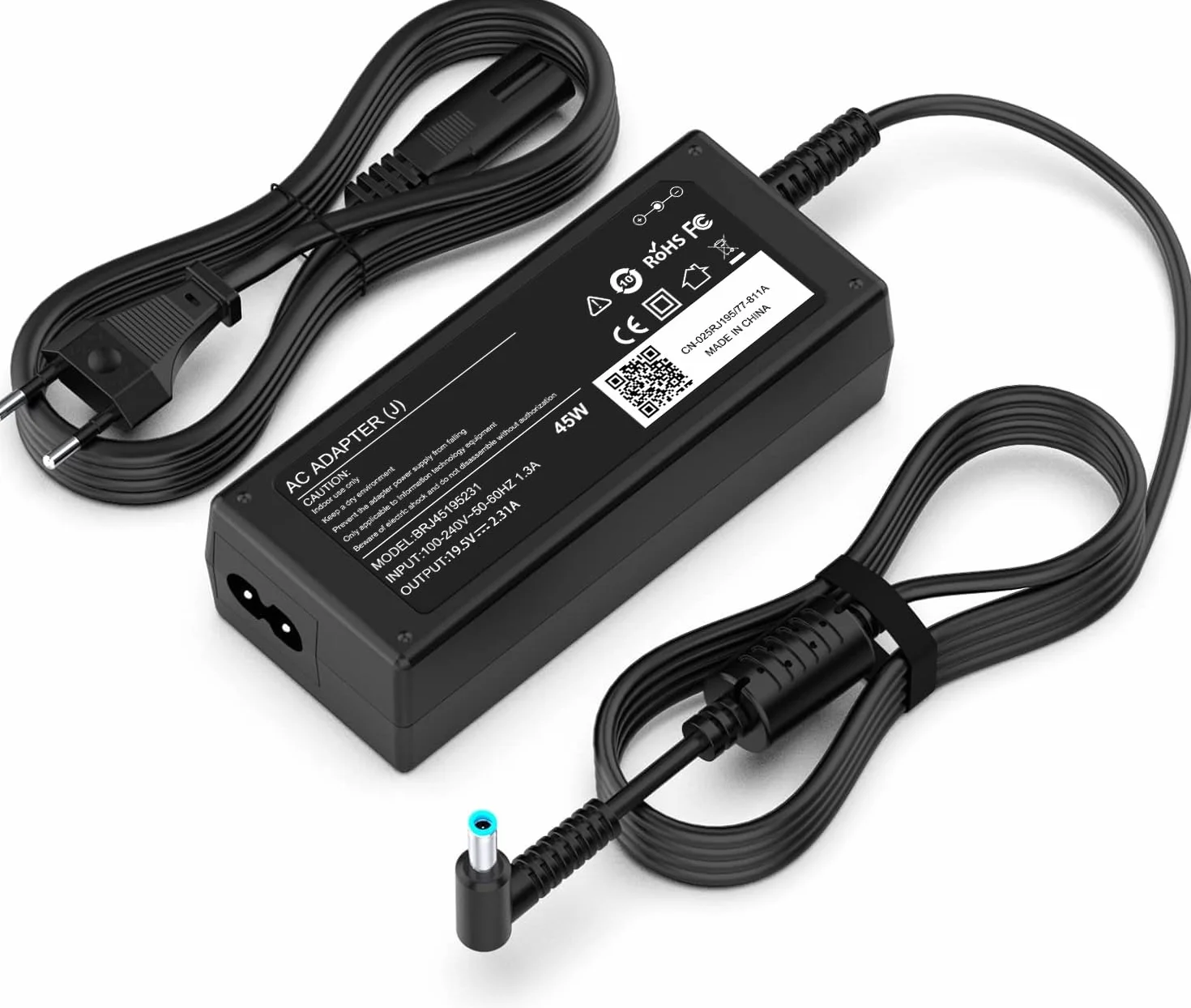 45W Caricatore Portatile 19.5V 2.31A Alimentatore Compatibile con HP Probook 430 440 450 470 Elitebook 840 850 250 255 G3 G4 G5 G6 G7 G8 Pavilion X360 Notebook 13 14 15 Adattatore Caricabatterie