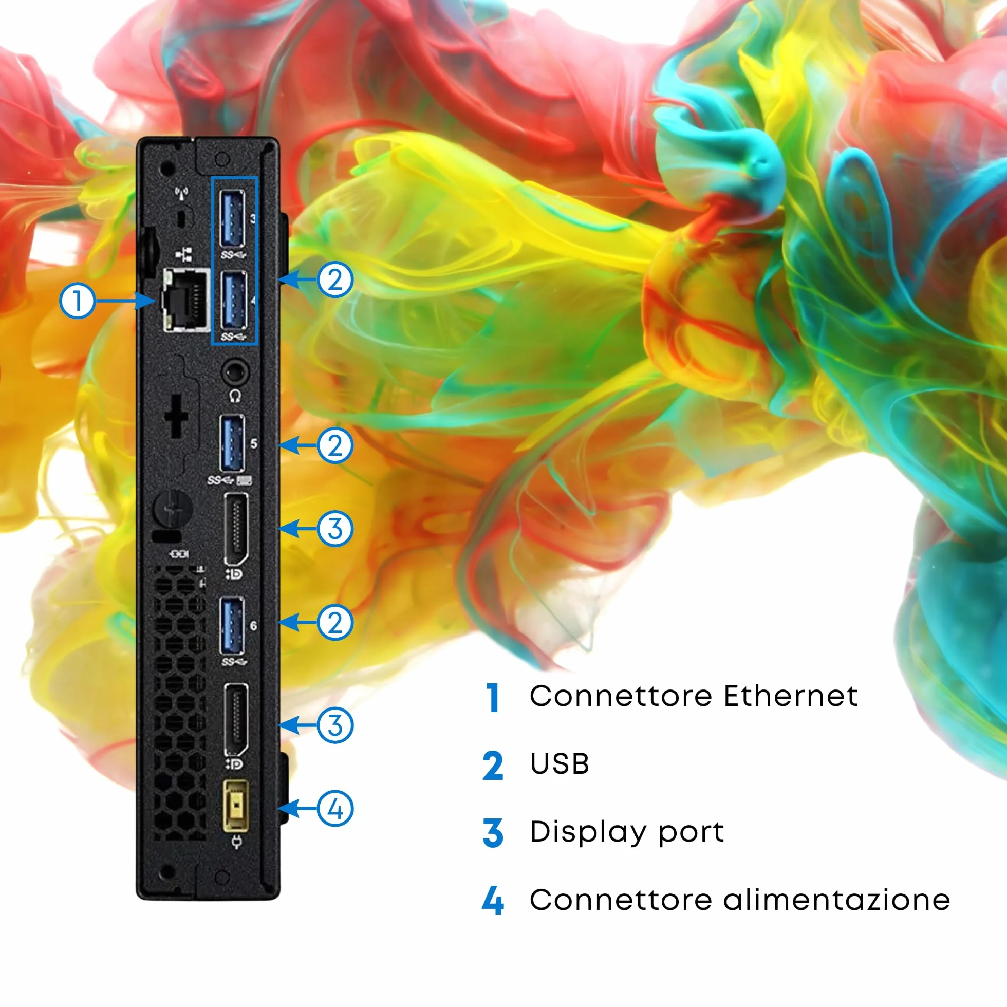 Lenovo ThinkCentre M900 - PC Mini Processore Intel i7-6700T 4 Core 2.8Ghz - Ram 8Gb SSD 256Gb - Computer Tiny Pronto all'uso con Win 11 (Ricondizionato)