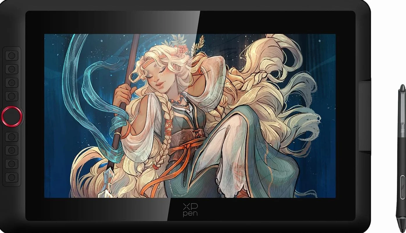 XPPen Artist 15.6 Pro V2 Tavoletta grafica con schermo, 16384 livelli di pressione, display grafico portatile da 15,6 pollici, 8 tasti di scelta rapida, compatibile con Windows Chrome OS