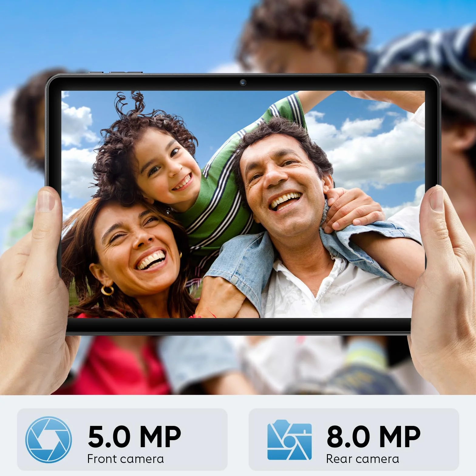 Tablet 10 Pollici, Tablet Android 15 con Cover, Unisoc T30 Quad-Core, 18 GB RAM + 128 GB ROM + 1 TB TF, Display HD IPS 1280x800, Fotocamera Doppia 5MP+8MP, 6000 mAh, WiFi 6, BT 5.0, Widevine L1 (K50)
