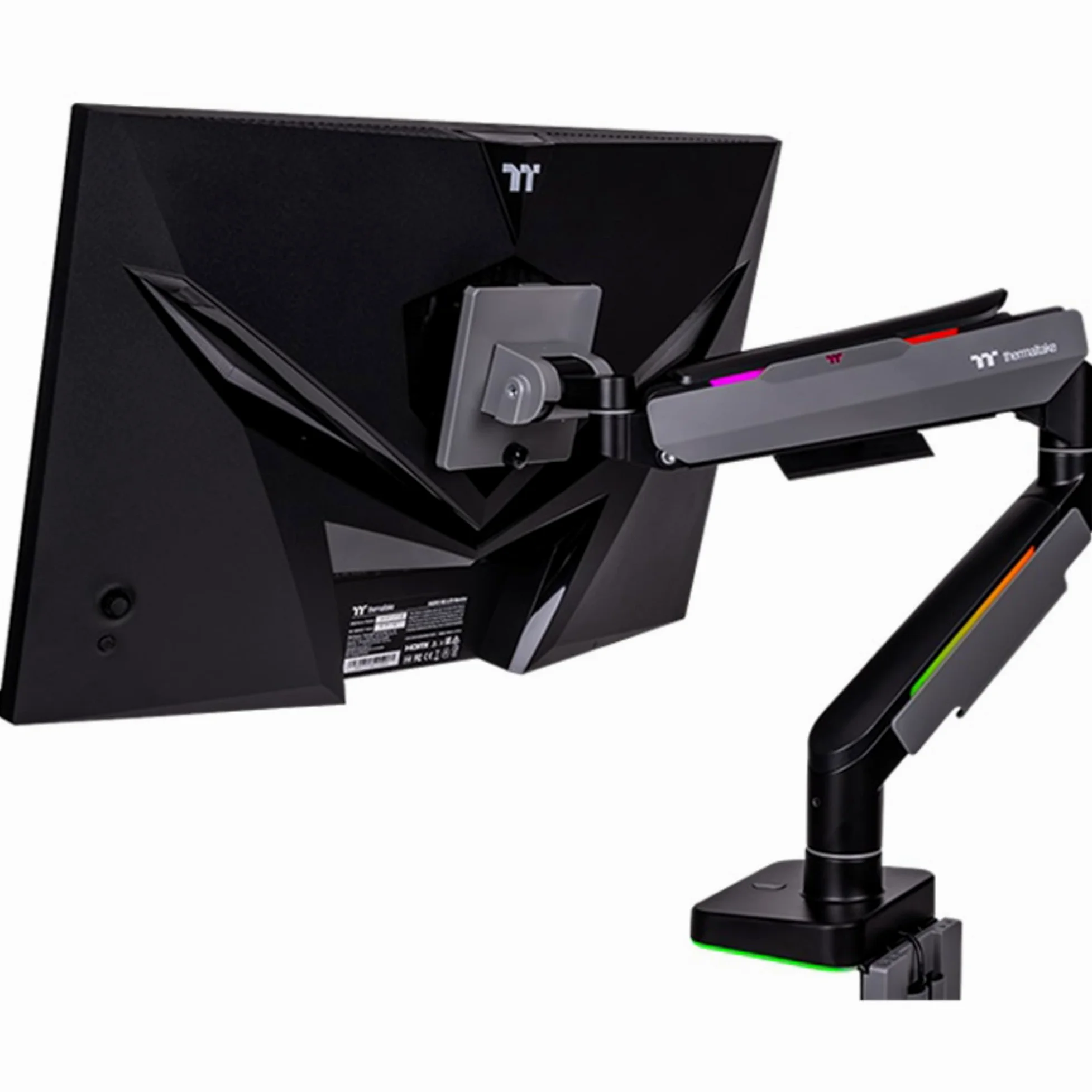 Thermaltake Braccio per Monitor, Singolo, RGB | Nero