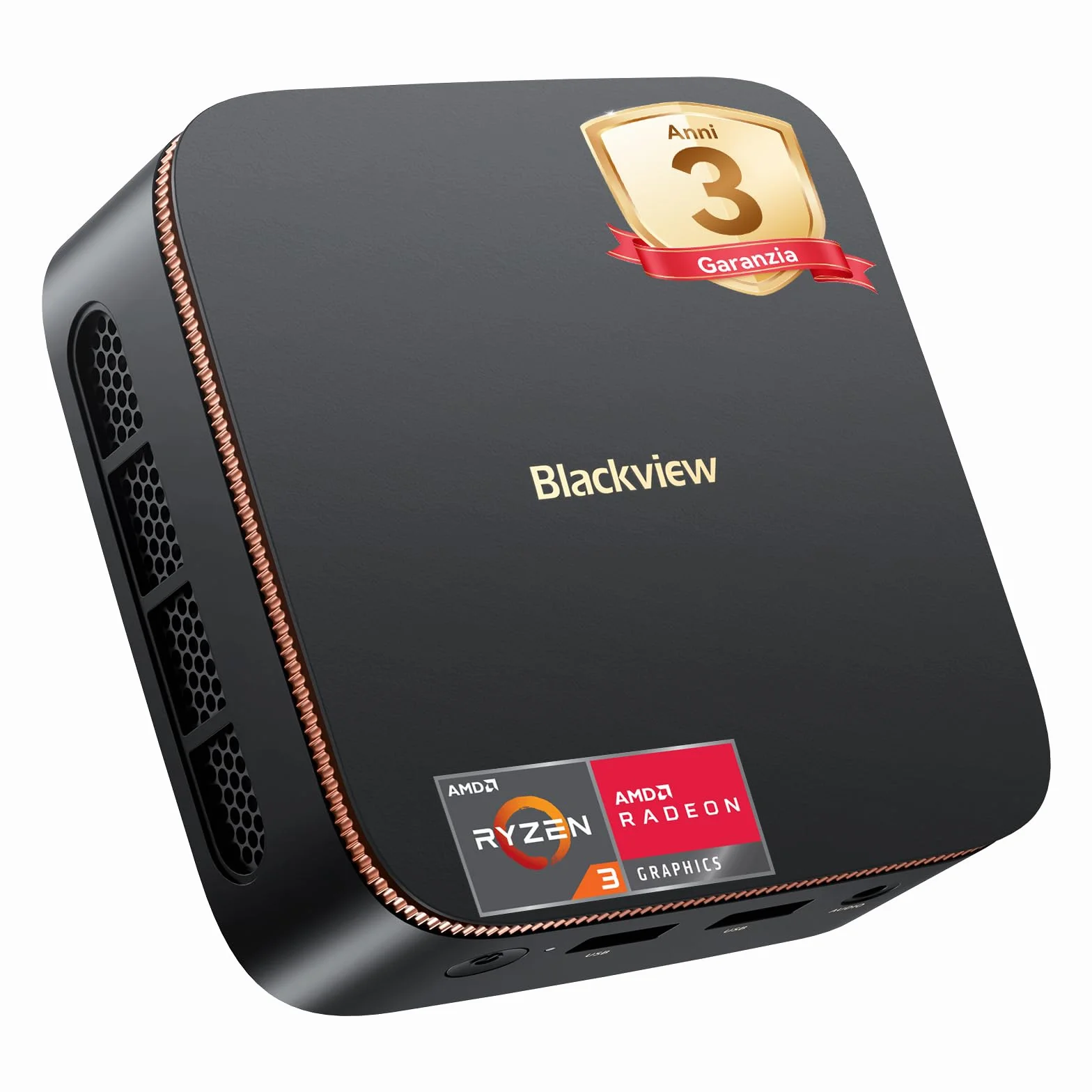 Blackview MP20 Mini PC Win 11 Pro AMD Ryzen 16GB DDR4 512GB SSD 4K Dual Display USB 3.2