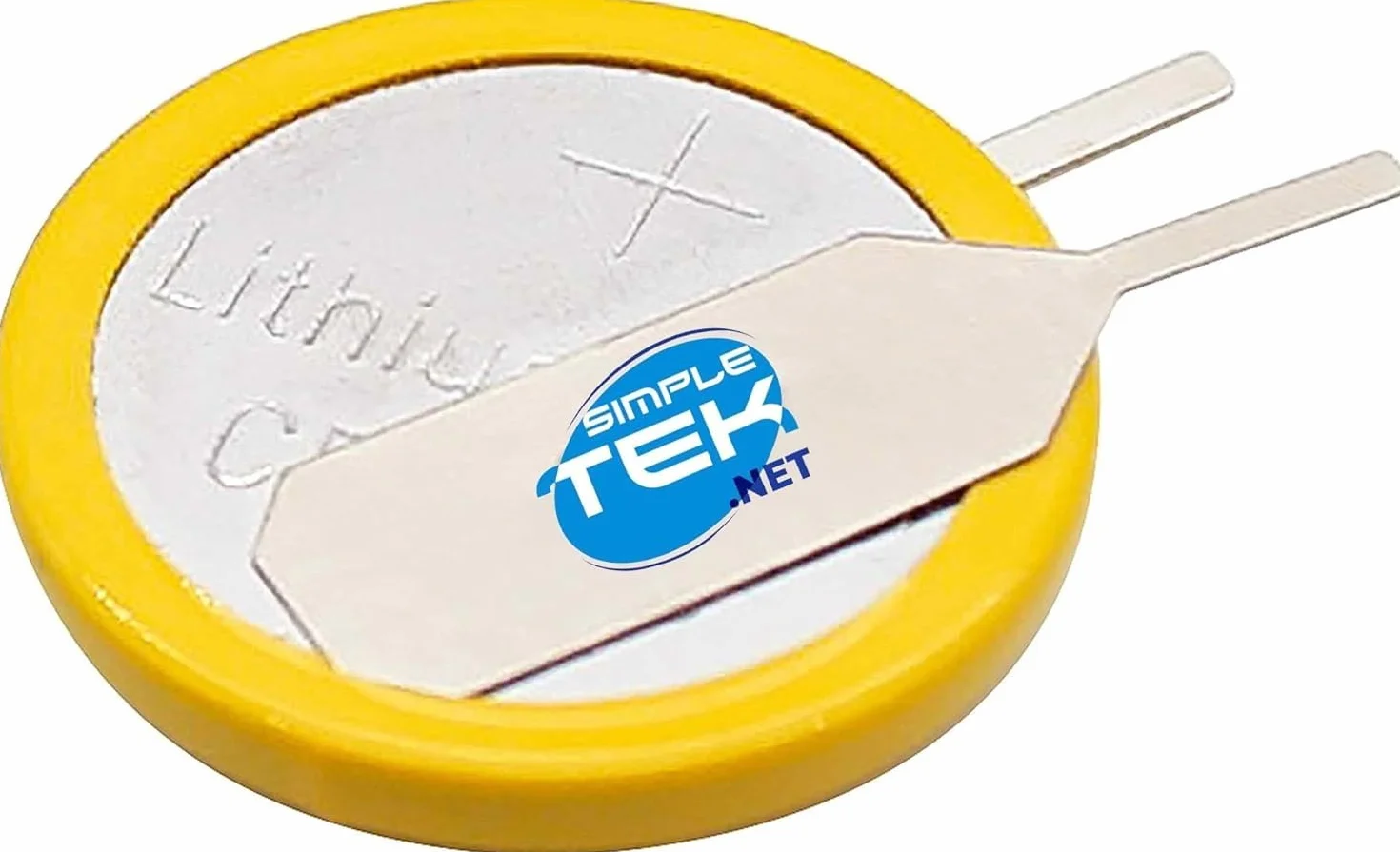 SIMPLETEK - 3X Batteria BIOS CR1220 Gialla - CMOS Time Battery 3 V - 40 mAh (Confezione da 3)