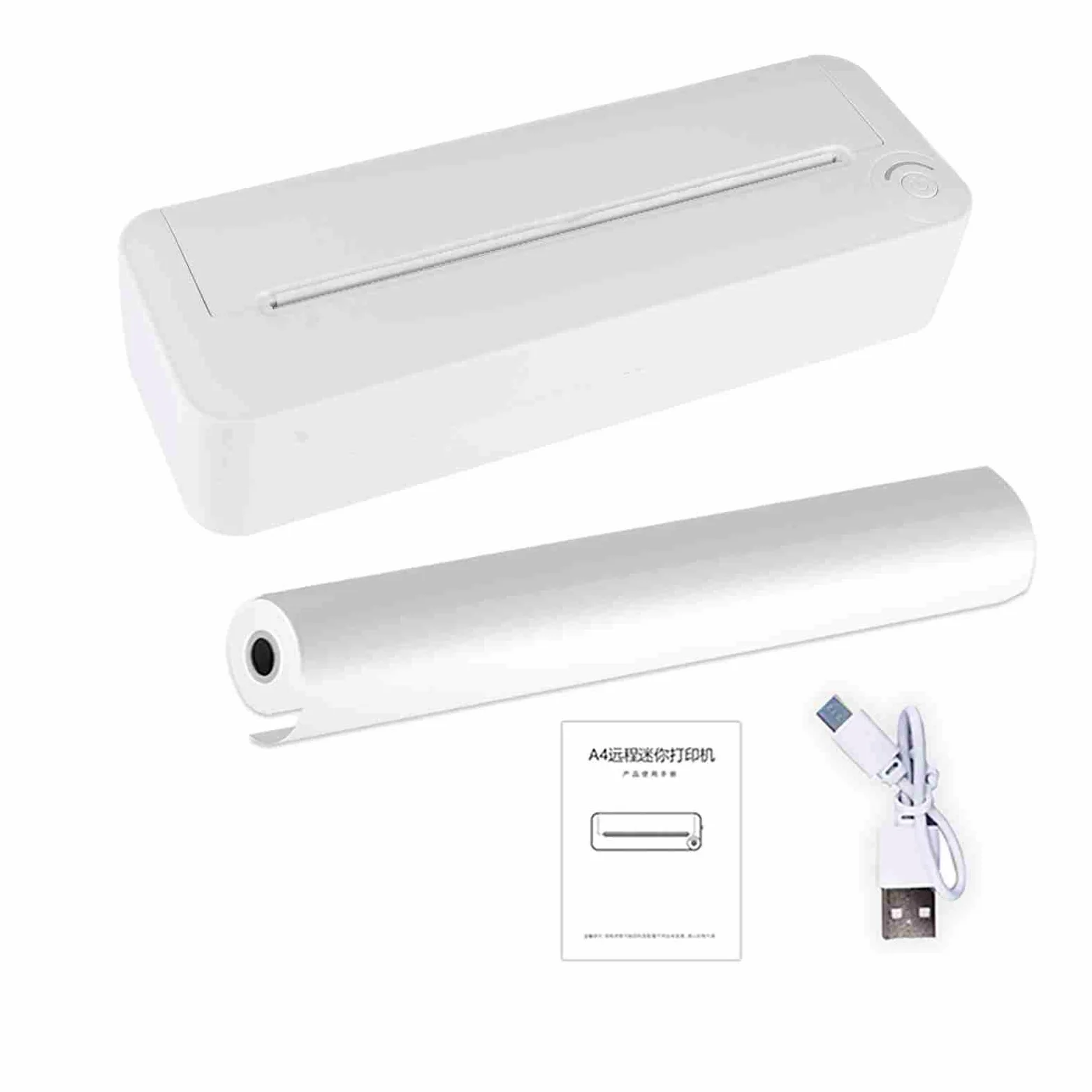 HUIOP Stampante Portatile,Stampante Portatile per Carta A4 Stampa Termica Wireless BT Connect Compatibile con iOS e Android Supporto per Stampante Fotografica Mobile Larghezza 210 mm per Viaggi