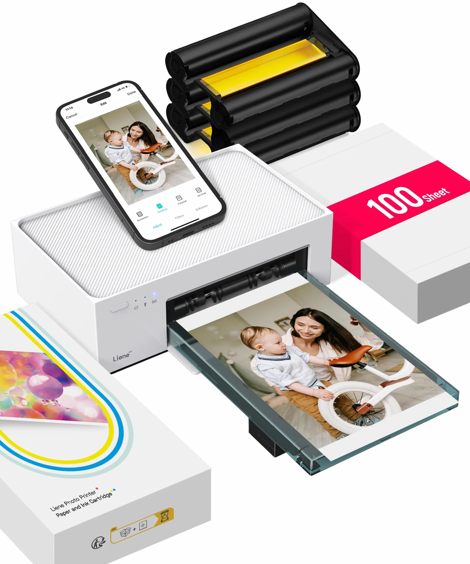 Liene Amber M100 Stampante Fotografica Portatile WiFi 10x15cm Sublimazione 300DPI