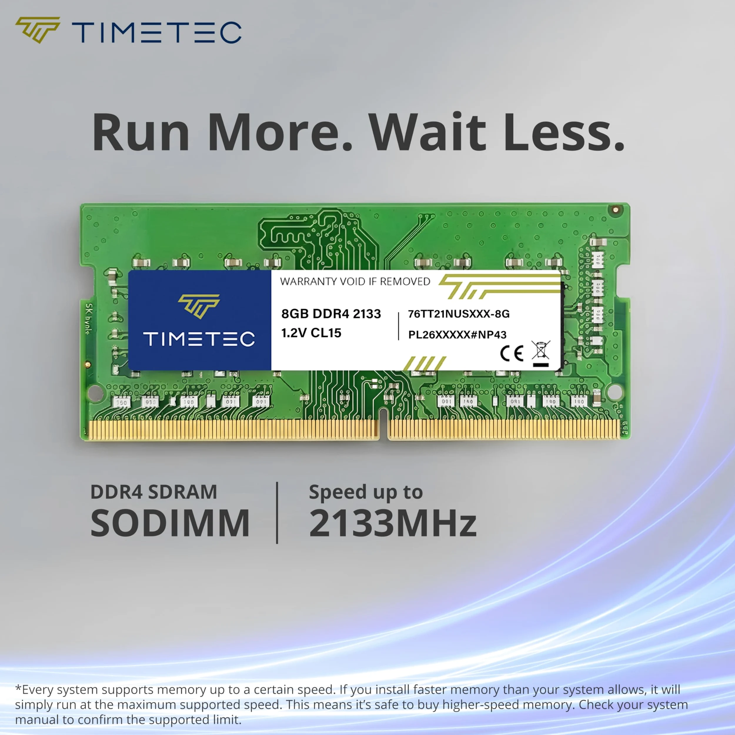Timetec 8GB DDR4 2133MHz (PC4-2133P) PC4-17000 SODIMM RAM per laptop, mini PC e computer All-in-One – Non-ECC Unbuffered, 260 pin, 1,2V CL15 modulo di memoria