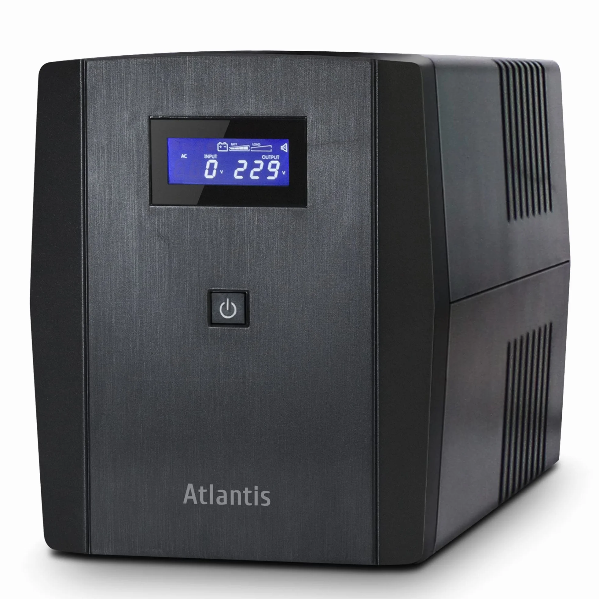 Atlantis OnePower S2001 UPS Line Interactive 2000VA 1200W AVR Onda PseudoSinusoidale 4 Prese IEC 1 Presa Schuko 2 Batterie 12V 10Ah