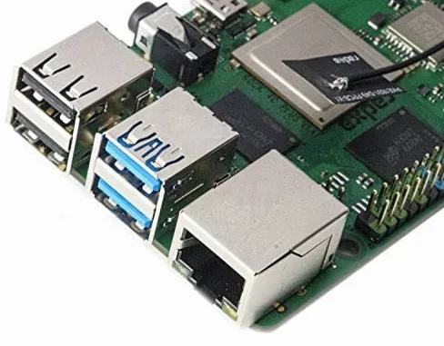 sb components ROCK Pi 4 Modello C+ 4C+ Computer a scheda singola da 4 GB, Pulsante ON/Off On-Board, Compatibile con Raspberry Pi 4 Accessori