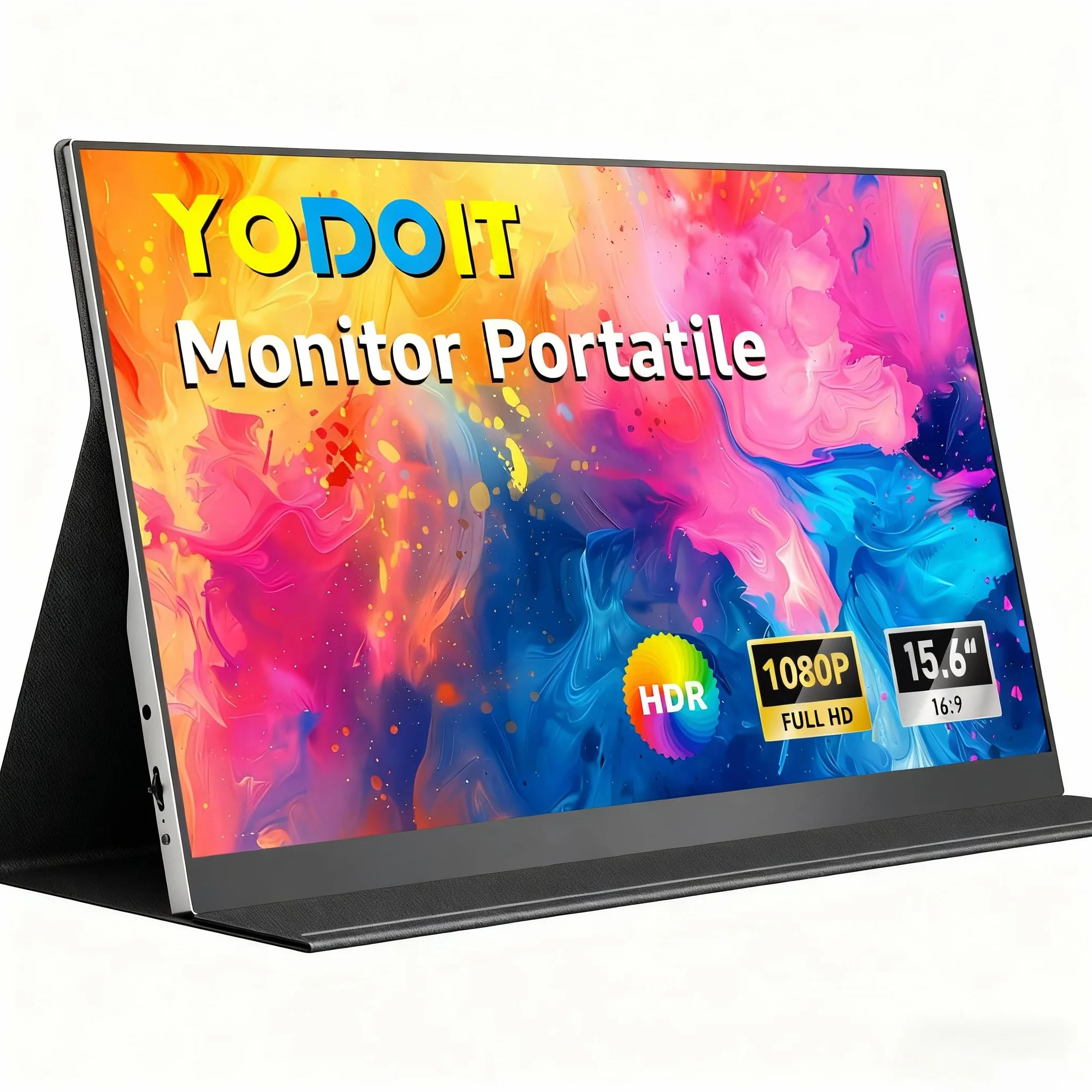 Yodoit Monitor Portatile 15,6" IPS FHD USB-C HDMI Secondo Schermo Esterno per Laptop