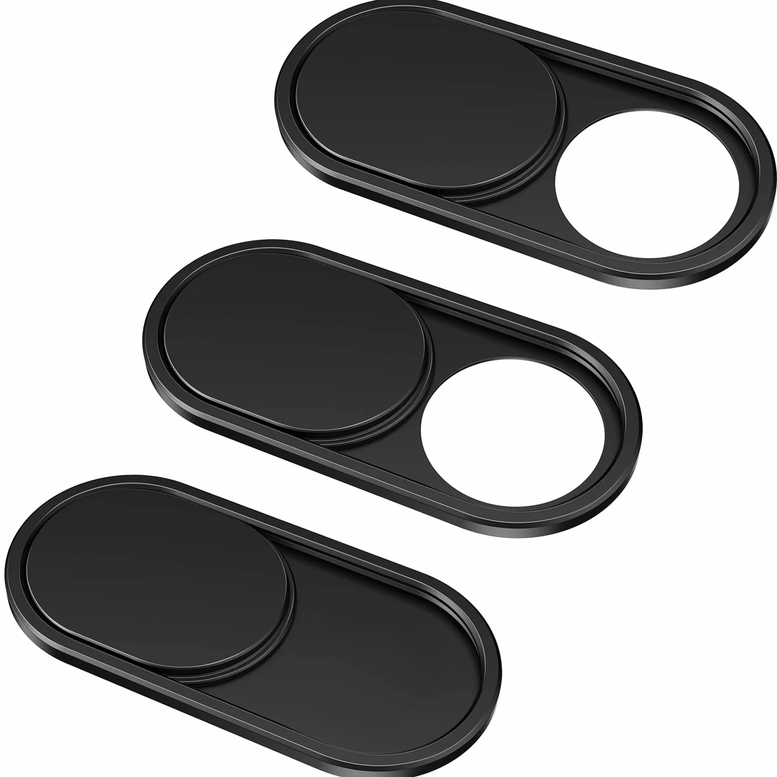 CloudValley Copri Webcam, 0.6mm-Thin Metallo Sticker | Copertura Webcam per MacBook PRO, iPad Air, Laptop, Mac,Portatile, PC, Surface PRO, iPhone 8/7/6 Plus, Copri Webcam per la Privacy 3-Pacco Nero