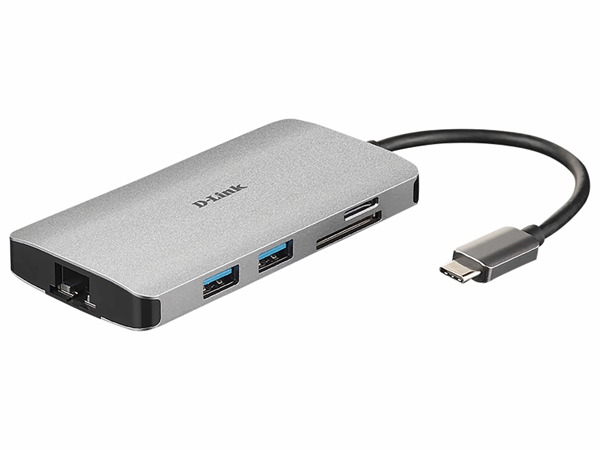 D-Link DUB-M810 Hub USB di Tipo C 8 in 1, con HDMI 4K e 1080 p, 2 Porte USB 3.0 e USB 2.0, Lettore di Schede SD e MicroSD, Porta Rete RJ45 1 Gbps, Un USB C di Ricarica fino a 100 W