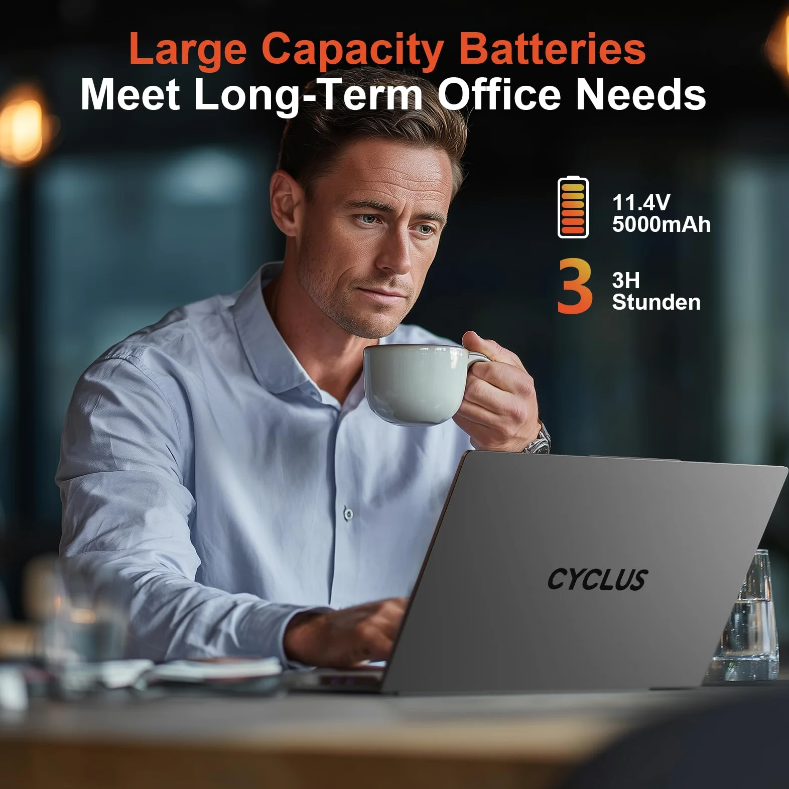 CYCLUS 15,6 Pollici PC Portatile da Gaming Laptop R7 5825U Processore (da 2,0 a 4,5 GHz 8C/16T), Vega 8 Graphics, 32 GB RAM 1 TB SSD, Tastiera Retroilluminata/Webcam/Type-C