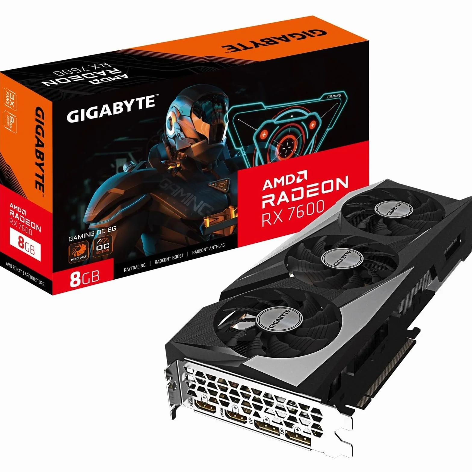 Gigabyte - scheda grafica - Radeon - RX 7600 Gaming OC 8G