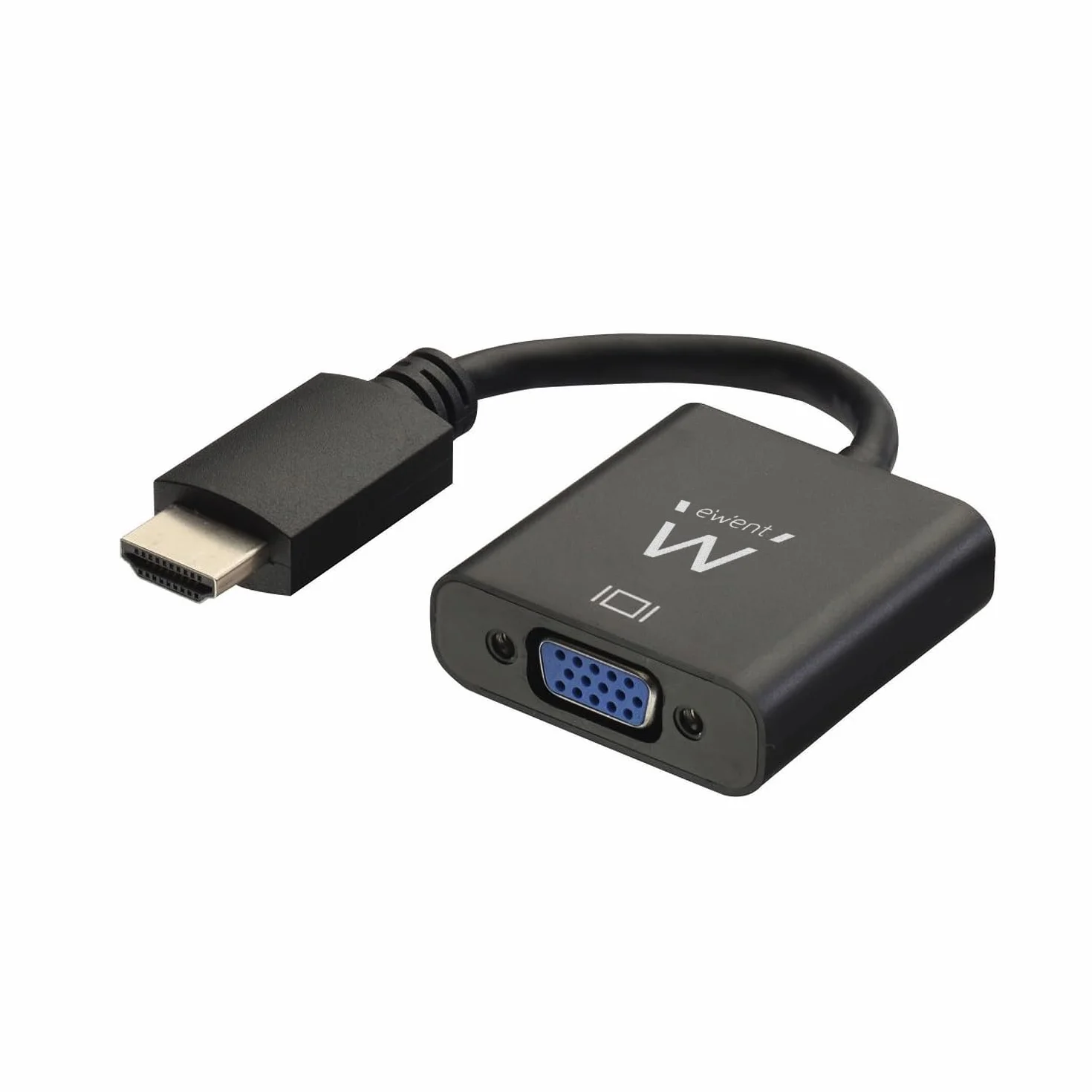 Ewent EW9864 - Convertitore HDMI a VGA (maschio a femmina) adattatore per computer, desktop, laptop, PC, monitor, proiettore, HDTV, Chromebook, Raspberry Pi, Roku, Xbox e altro-Nero