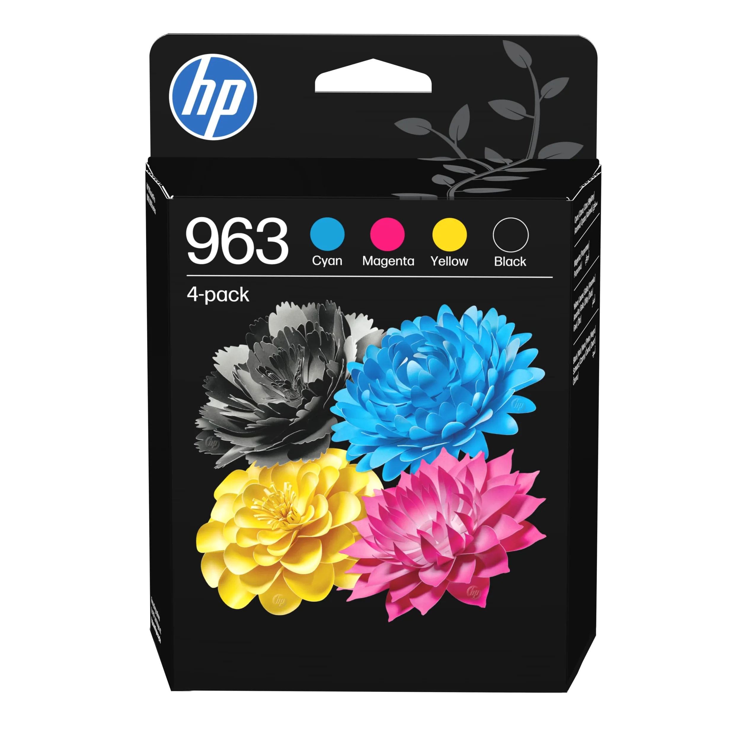 HP 963 Nero, Ciano, Giallo, Magenta, 4 Cartucce Inchiostro Originali | Compatibile con HP OfficeJet Pro serie 9010, 9020, 1000 pagine (6ZC70AE)