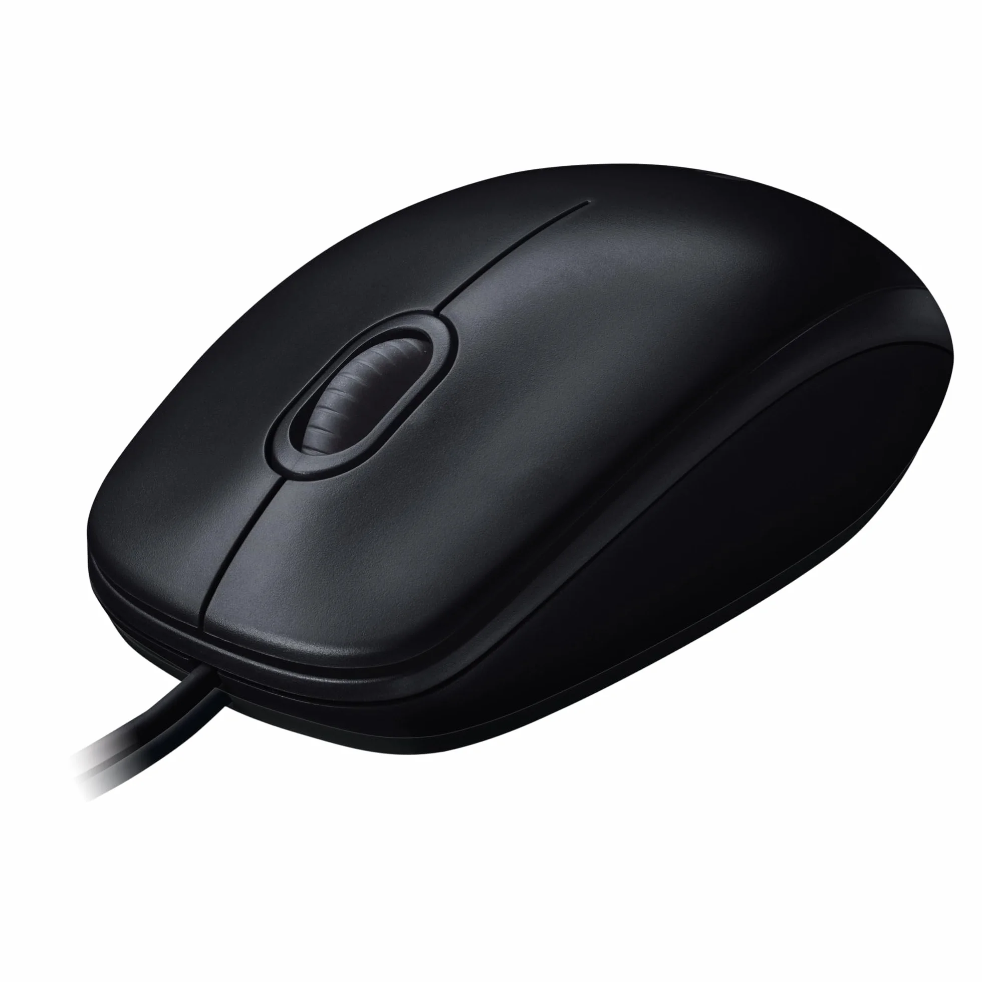 Logitech M100 Mouse USB con Cavo, 3 Pulsanti, Tracciamento Ottico 1000 DPI, Ambidestro, Compatibile con PC, Mac, Laptop, Nero