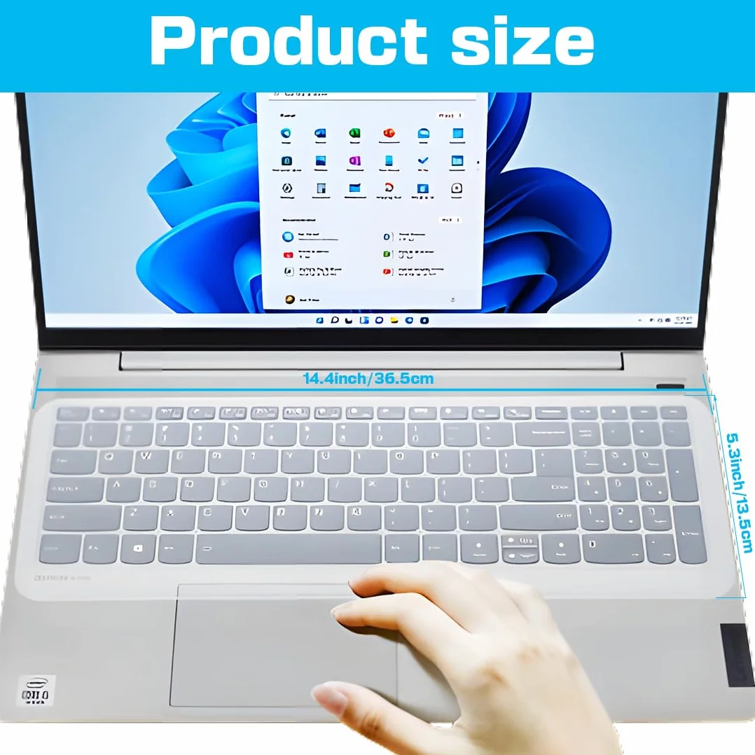JEYORZY 3 Pezzi 365 * 135mm Copritastiera Pc Pellicola Protettiva Compatible, Pellicola Protettiva Universale, Copri Tastiera Pc Lavabile E Riutilizzabile, per MacBook
