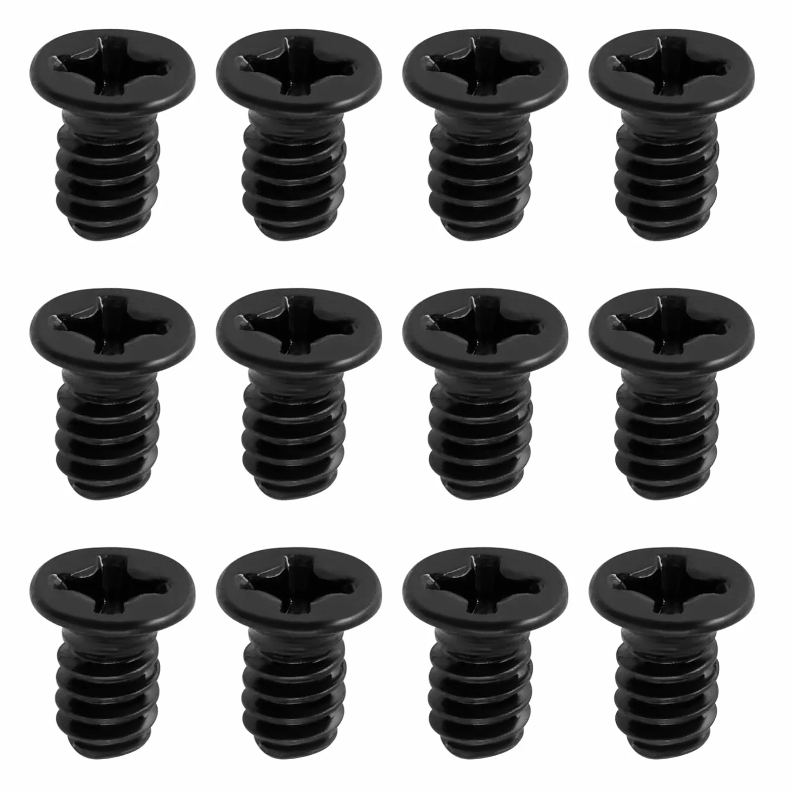 ECSiNG 100 Pezzi Vite A Testa Svasata Nera Testa Piatta Phillips 3,5x6mm Adatta per unità Disco Rigido PC da 3,5 Pollici (UNC 6-32)