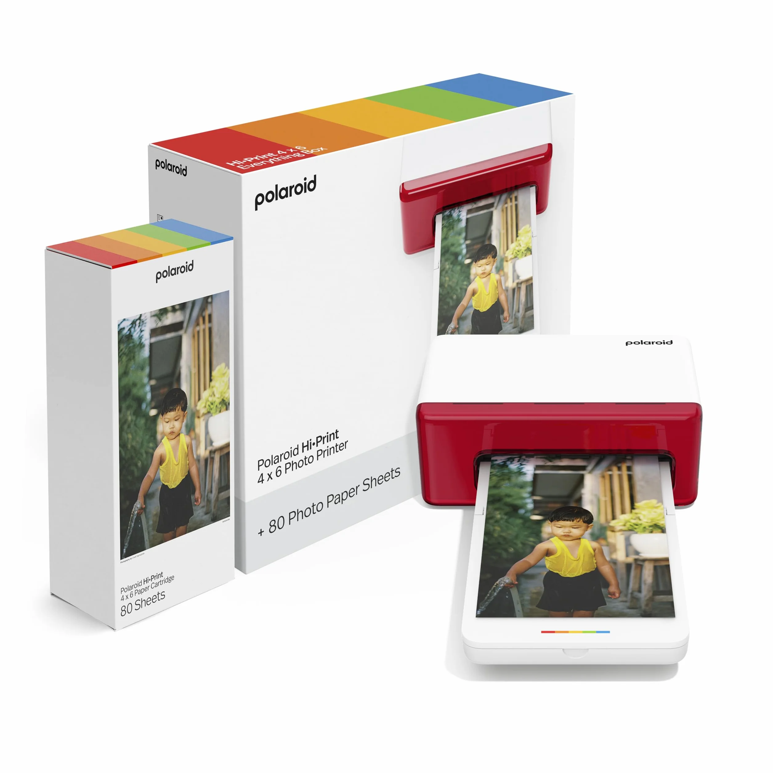 Polaroid - Everything Box Hi Print 4x6 - Stampante fotografica Bluetooth Dimensioni della cartolina postale 10cmX15cm (stampante + cartuccia di carta)