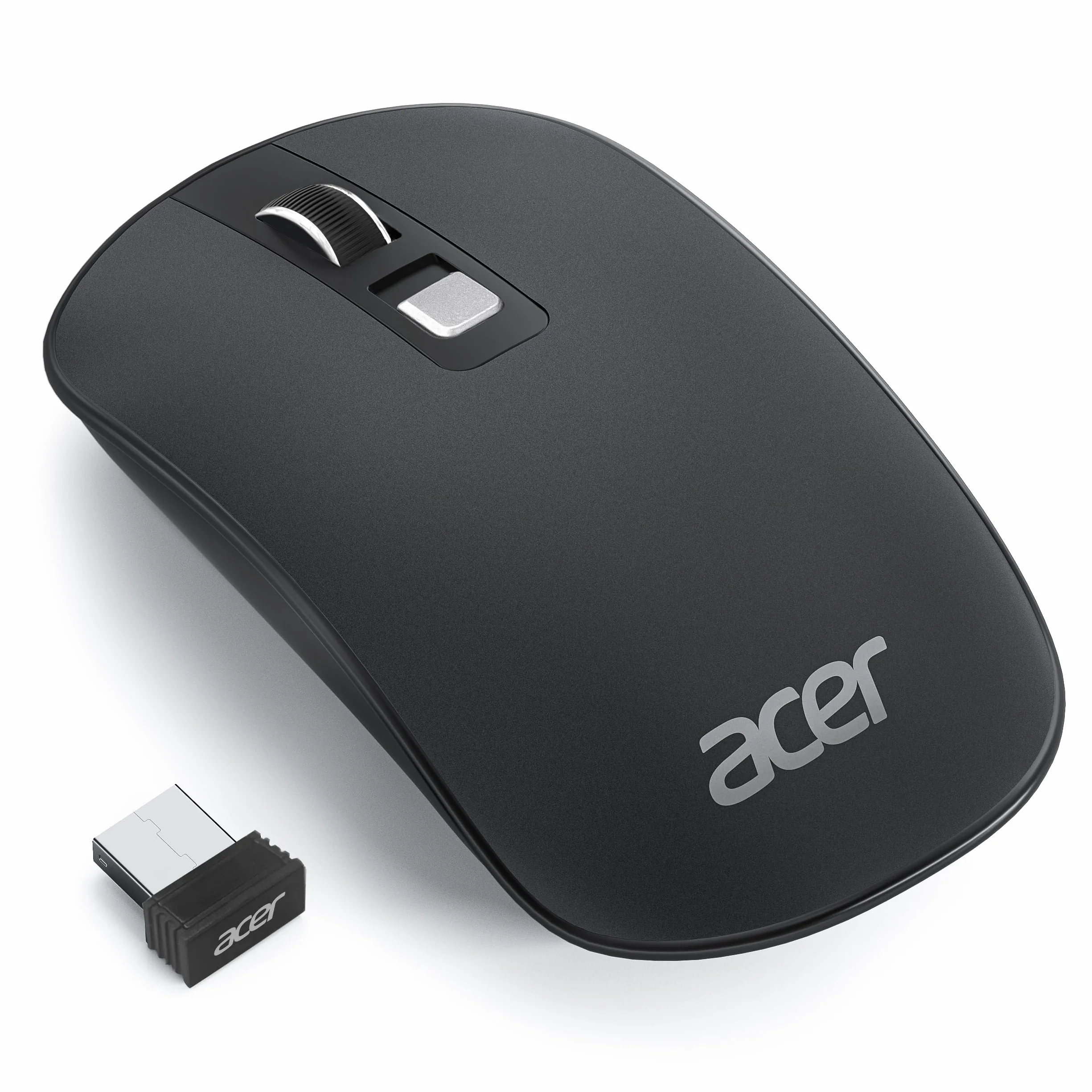 Acer mouse wireless ottico 4 pulsanti programmabile 2,4 GHz 1600 DPI ambidestro ergonomico