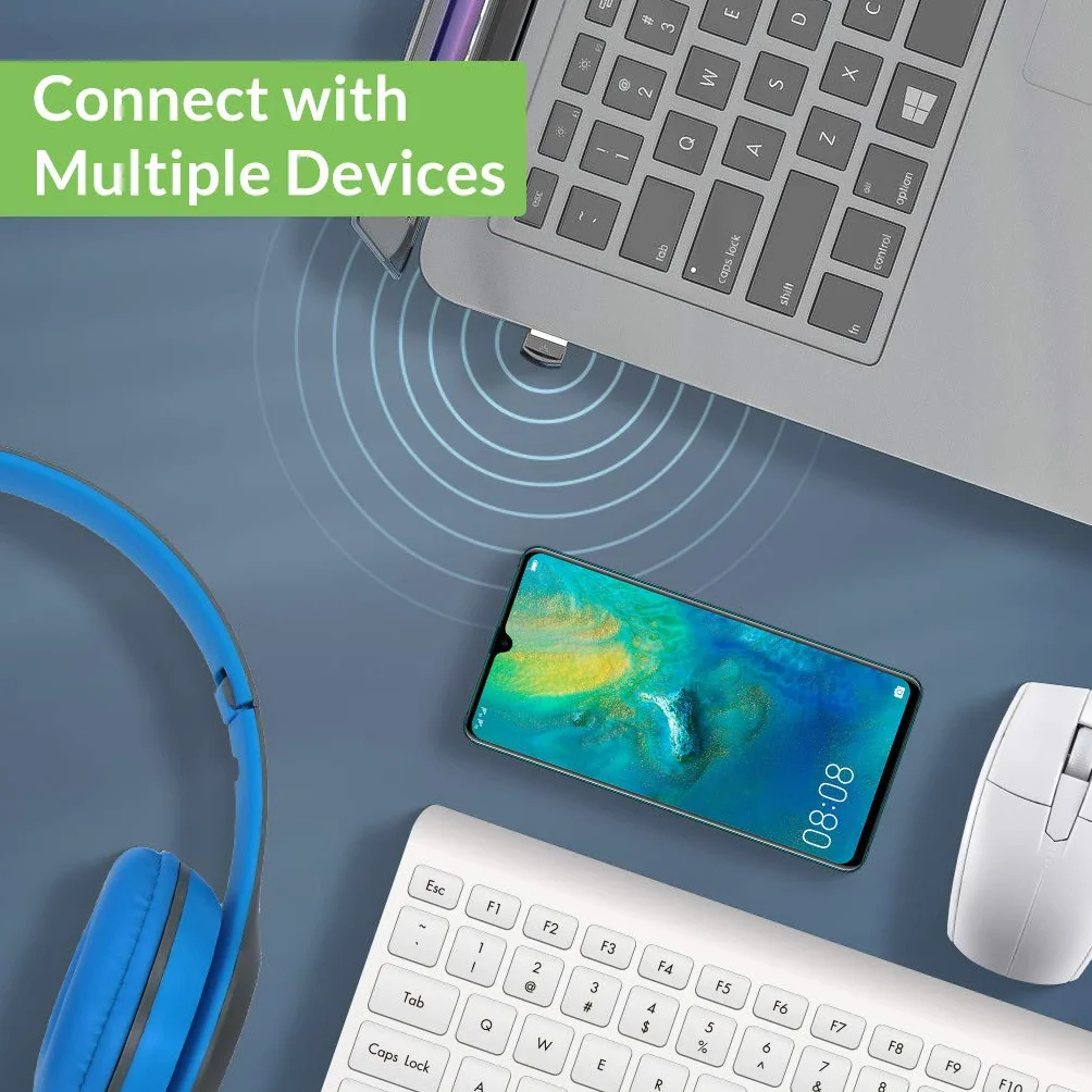 Avantree DG45 Adattatore Chiavetta Bluetooth USB per PC, e Laptop, Compatibile solo con Windows 11/10/8.1/8 - Connette Cuffie, Altoparlanti, Tastiere, Mouse e Stampanti Bluetooth (Non 2.4G)
