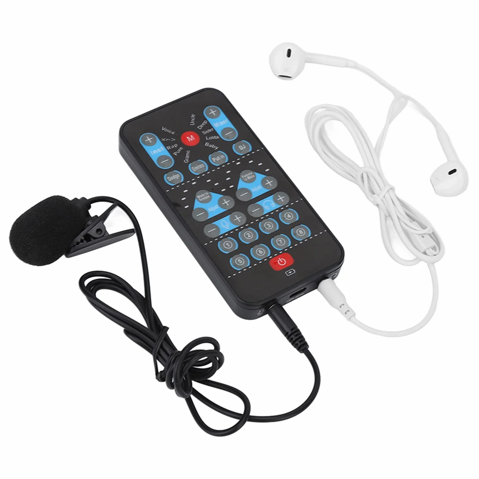 Scheda Voice Changer, Voice Modulator Supporta Più Cambi di Voce e Lingue, Dispositivo di Cambio Vocale Portatile per Cambio di Voce Dal Vivo, Trasmissione Dal Vivo Ecc.