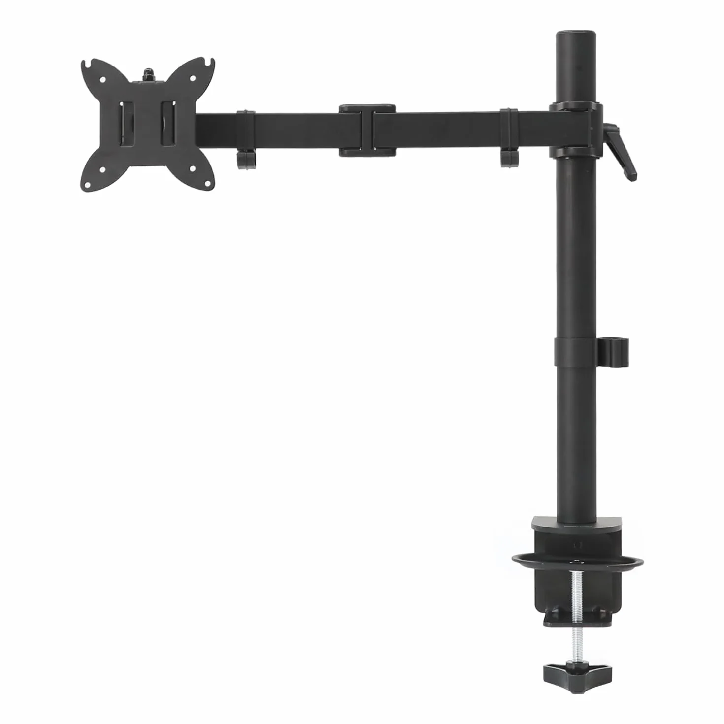 Amazon Basics Supporto per Monitor Braccio Singolo Regolabile VESA 75x75/100x100 32" 10kg Nero