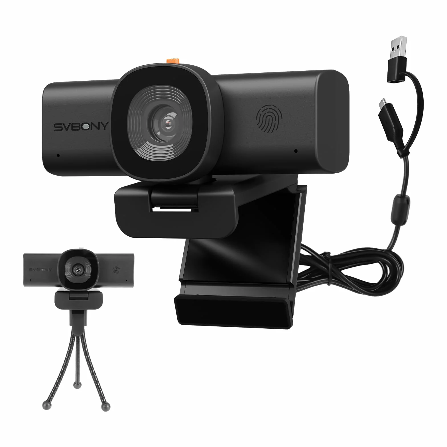 SVBONY 2K Webcam per Mac/PC, Doppi Microfoni Del Rumore AI, CAF Autofocus, Per Zoom e Lavoro para Windows MacOS Linux Soporta Video Calling Videoconferencia
