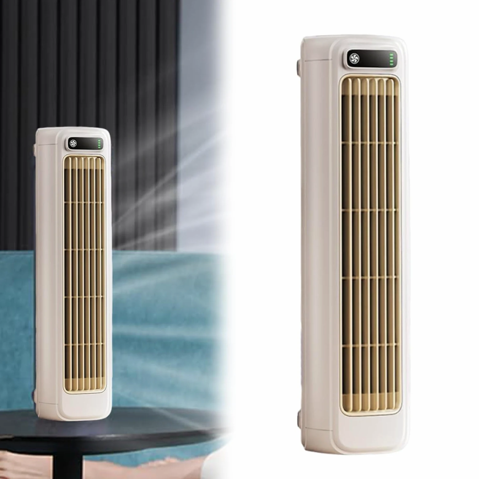 Ventilatore da scrivania portatile ricaricabile USB silenzioso con adesivi da parete senza fori per casa ufficio