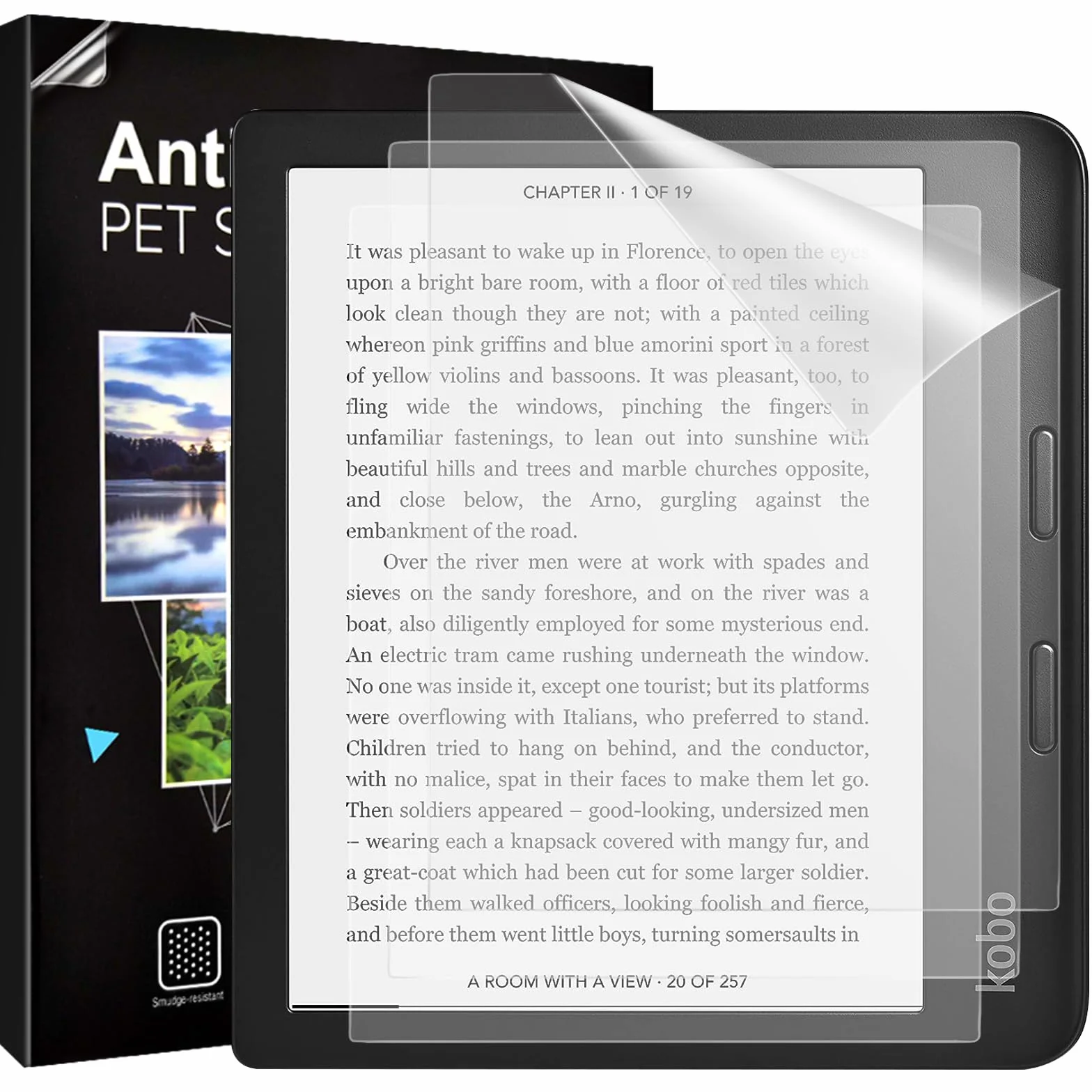 TiMOVO 3 Pezzi Pellicola Protettiva per Kobo Libra Colour 7 inch 2024 Kobo Libra 2 E-Reader 7 2021 Opaca Schermo Pet Copertura Totale Antiriflesso AntiGraffio