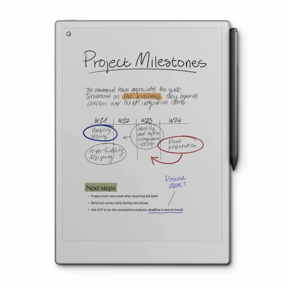 reMarkable Pacchetto Essenziale Paper Pro | Tablet a Inchiostro Elettronico - Display a Colori 11,8" + Pennino Marker Plus con Gomma Integrata