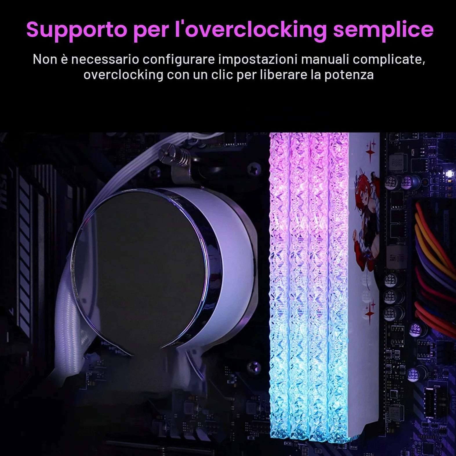 RGB DDR5 32GB Kit 2x16GB 6400MHz PC5-51200U CL32-39-39-80 Modulo di Memoria Desktop Ram con XMP3.0, Supporto EXPO (stile 1)